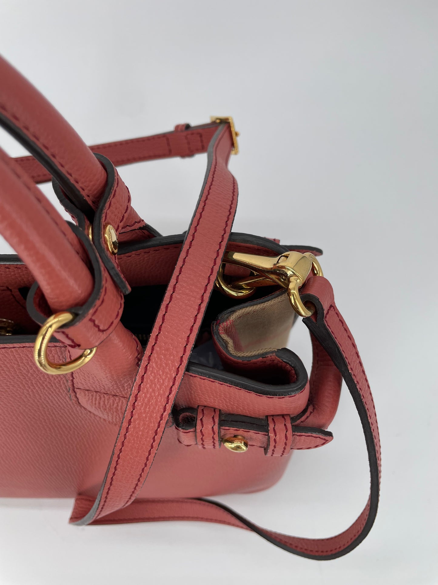 Preloved Burberry Banner Two Way Tote Bag, Small