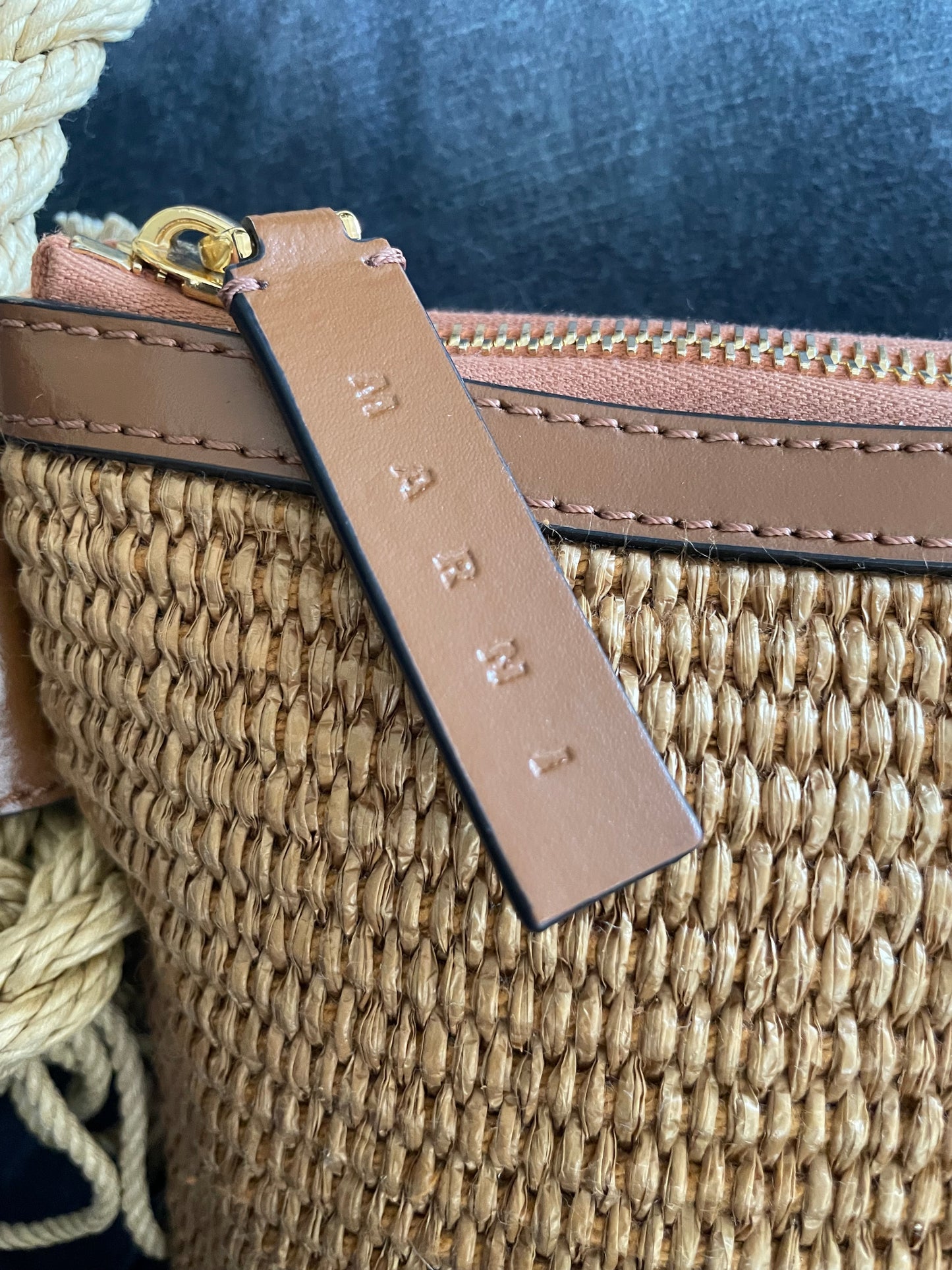 Preloved Marni Marcel Raffia Shoulder Bag