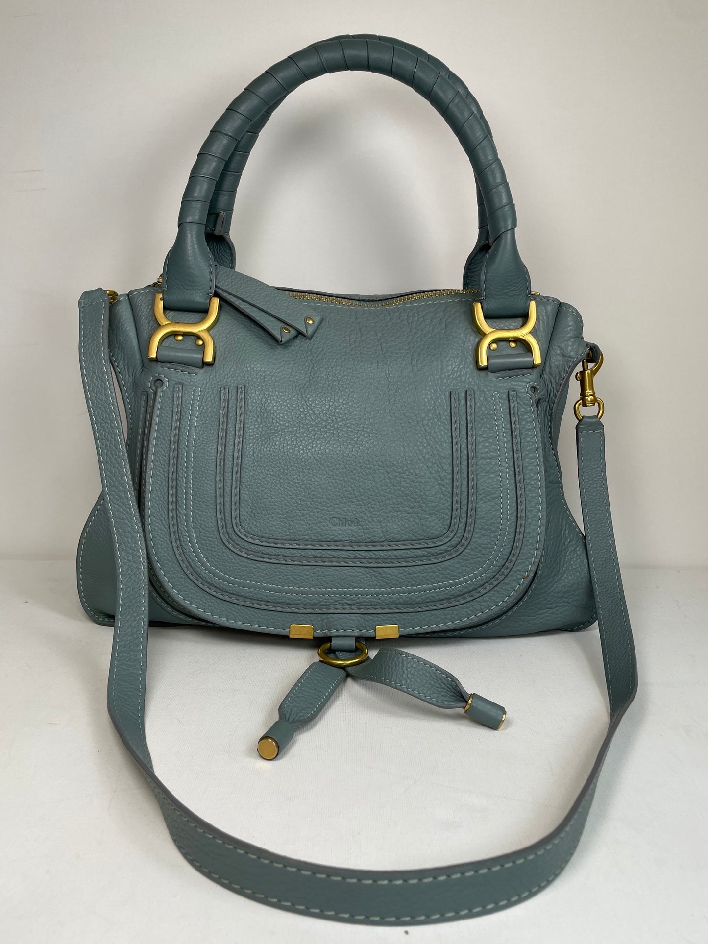 Preloved Chloe Marcie Satchel Bag with long strap, Medium