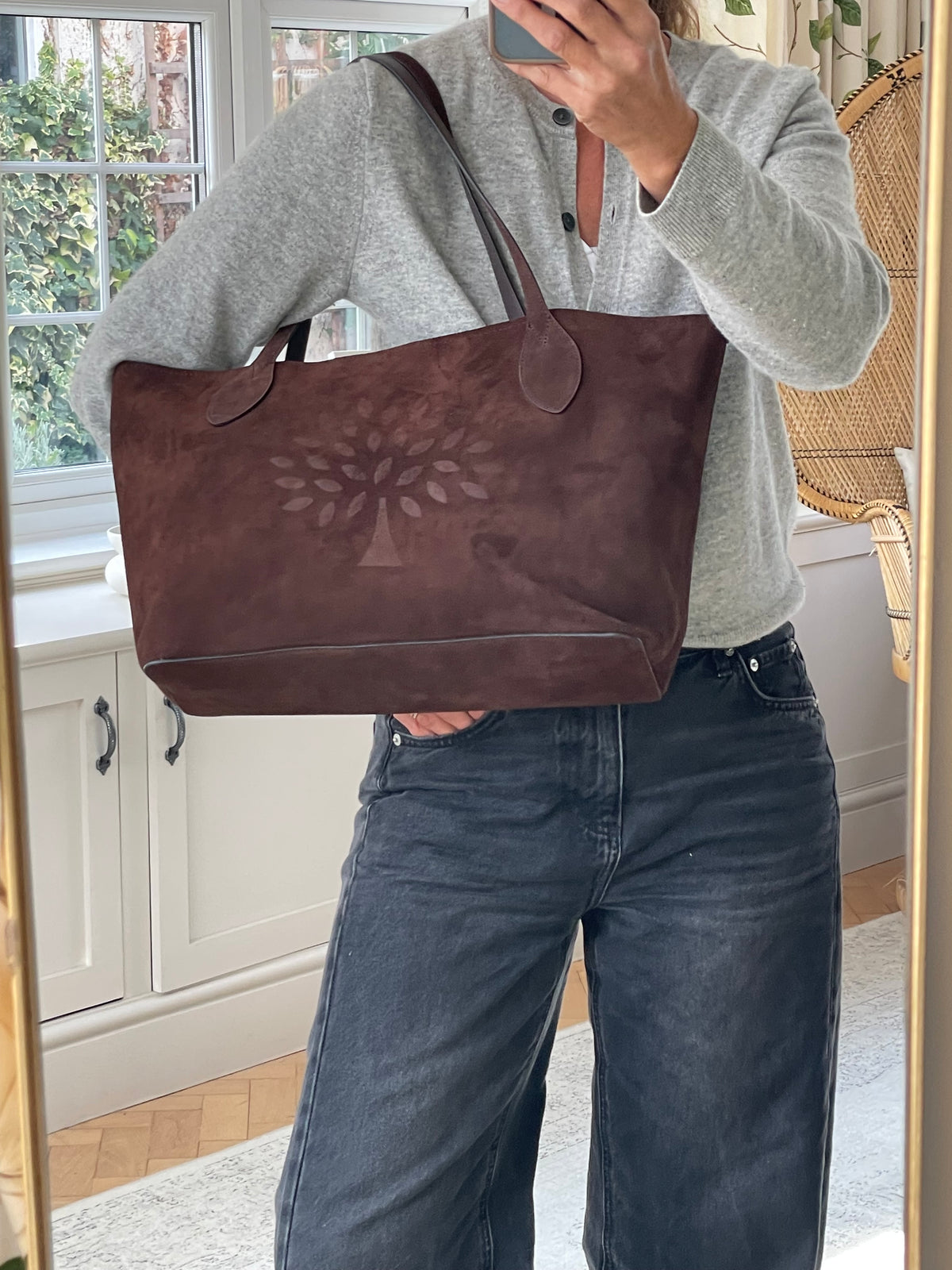 Preloved Mulberry Oversized Tree Shopping Tote