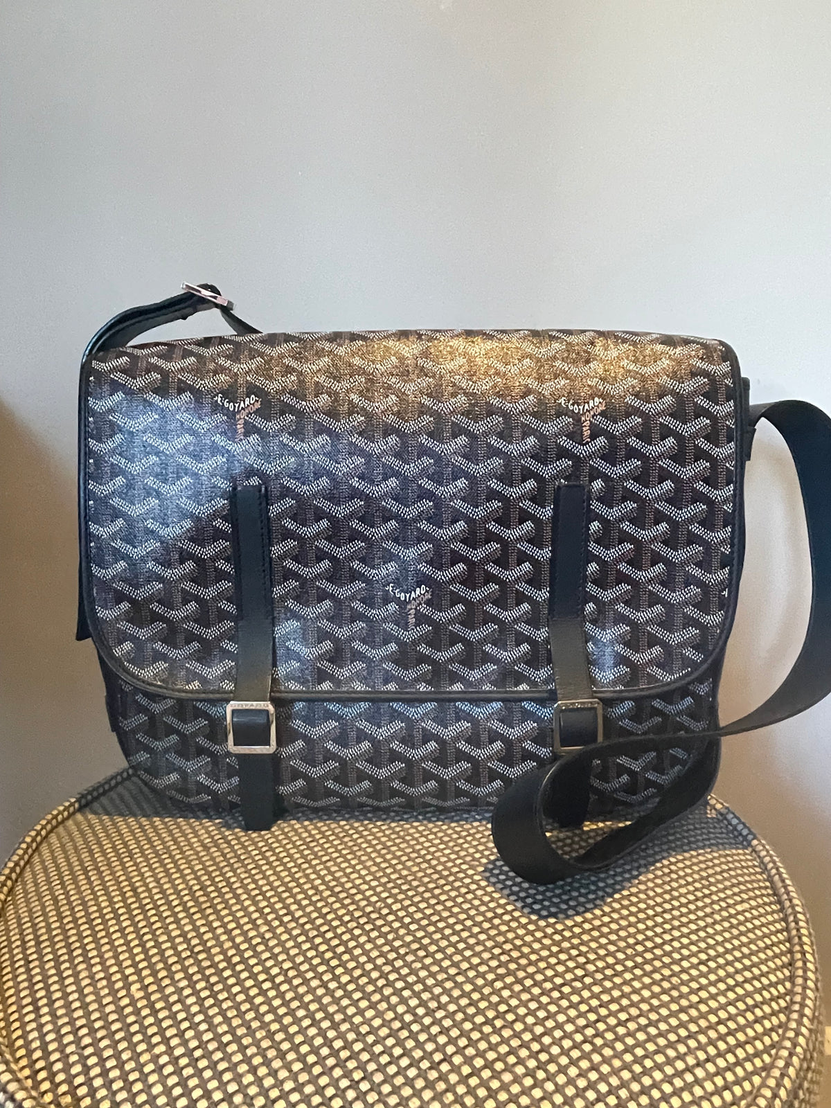 Preloved Goyard Goyardine Belvedere Messenger Bag, GM
