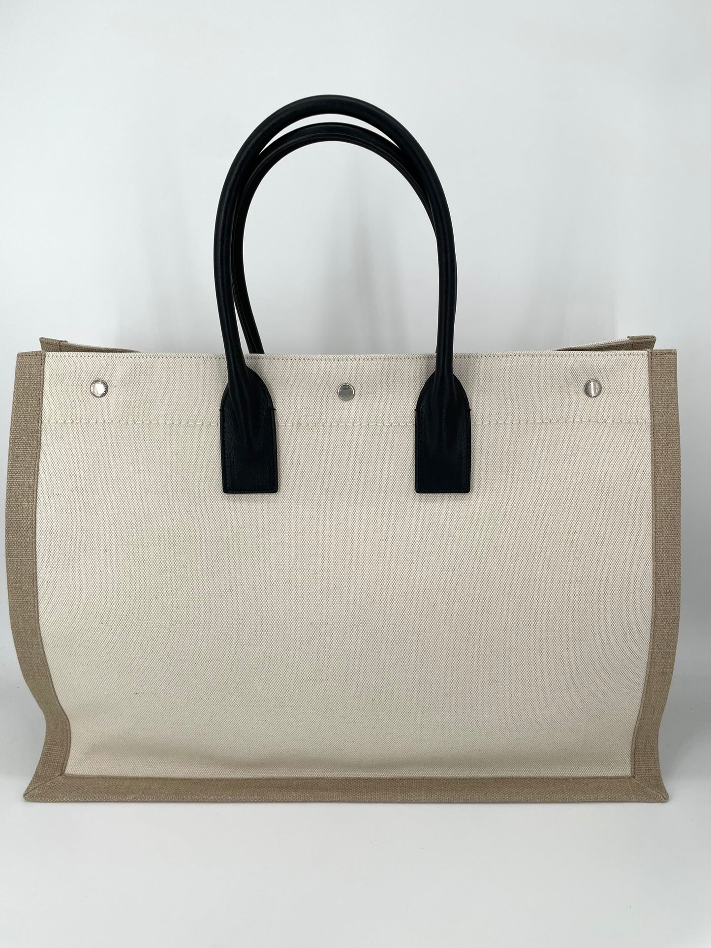 Preloved Yves Saint Laurent Rive Gauche Linen Tote Bag, Large