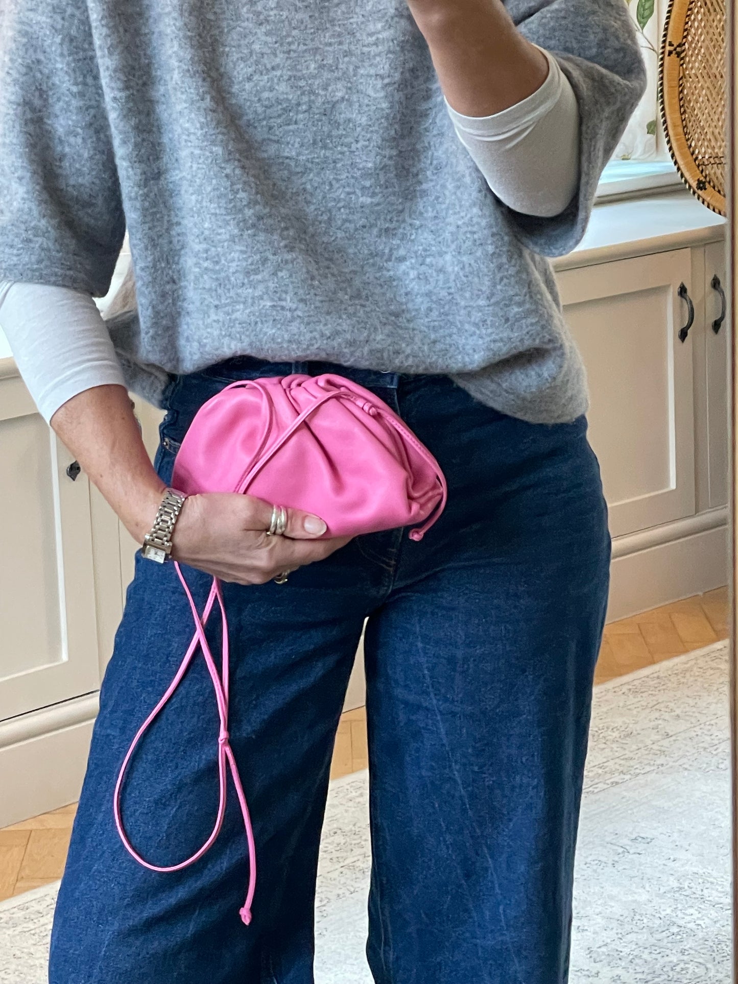 Preloved Bottega Veneta Pouch With Shoulder Strap, Mini