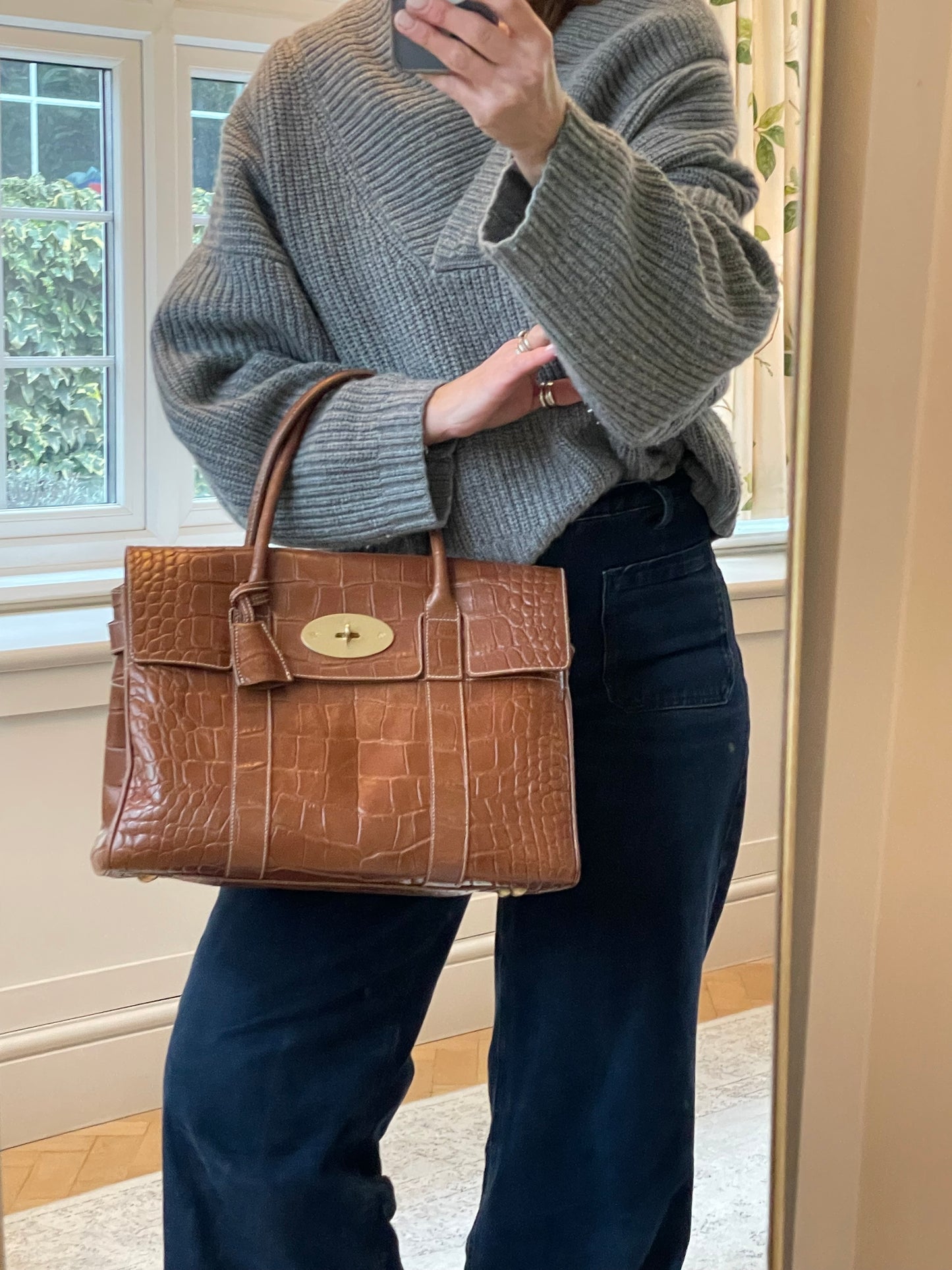 Preloved Mulberry Classic Bayswater Tote Bag, Large