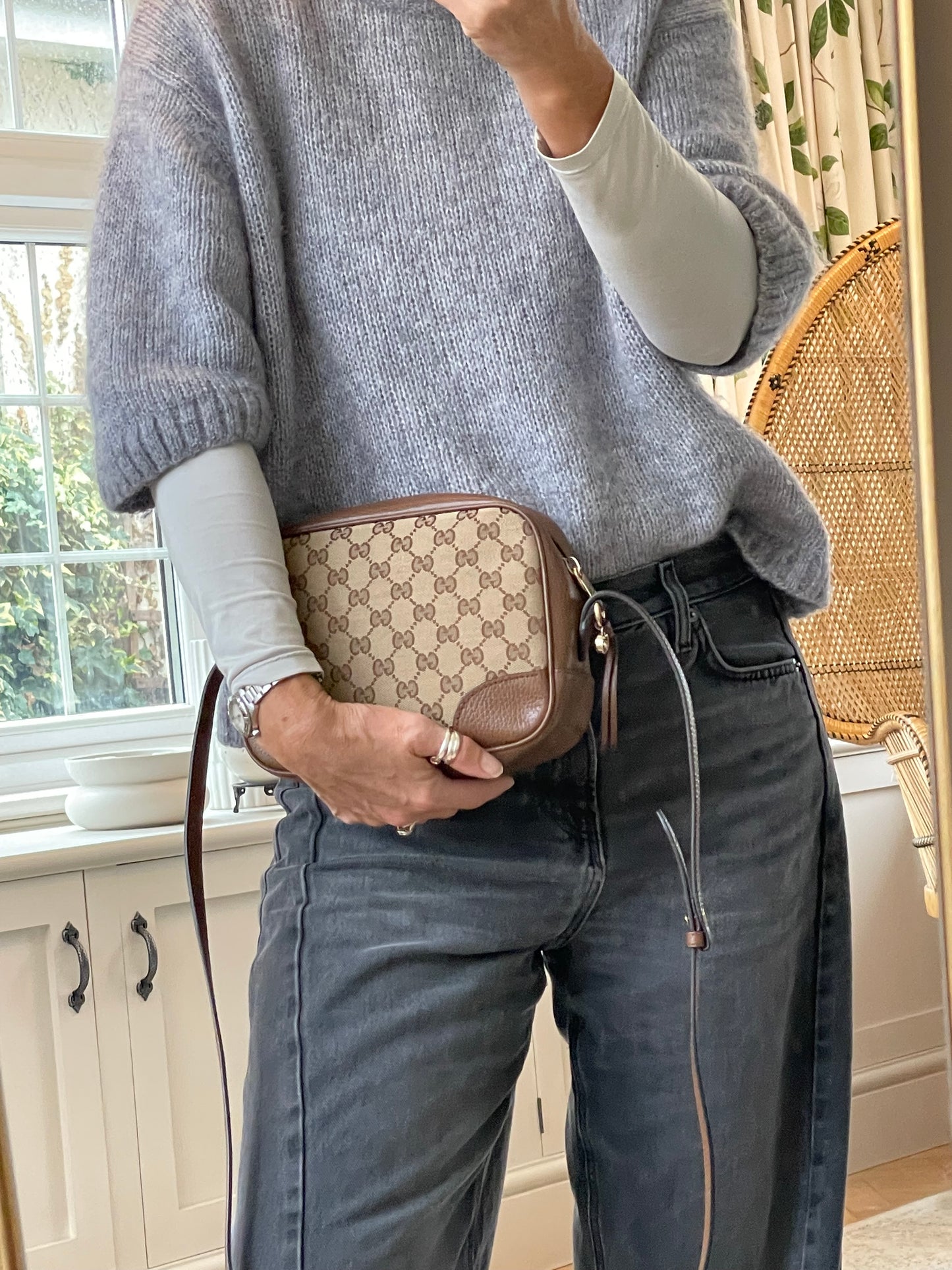 Preloved Gucci Bree Monogram Crossbody Bag