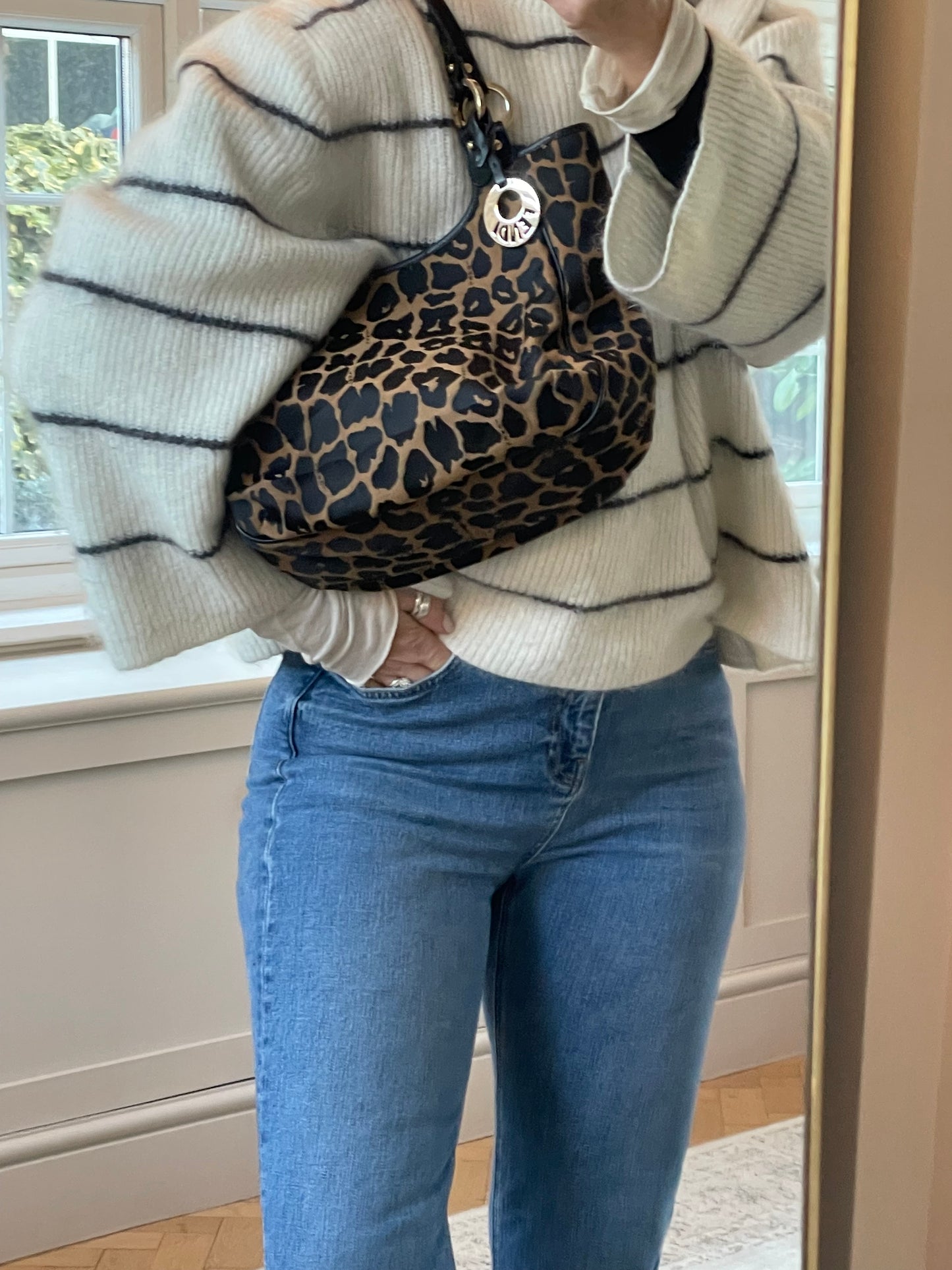 Preloved, Vintage Fendi Chef Canvas Shoulder tote bag