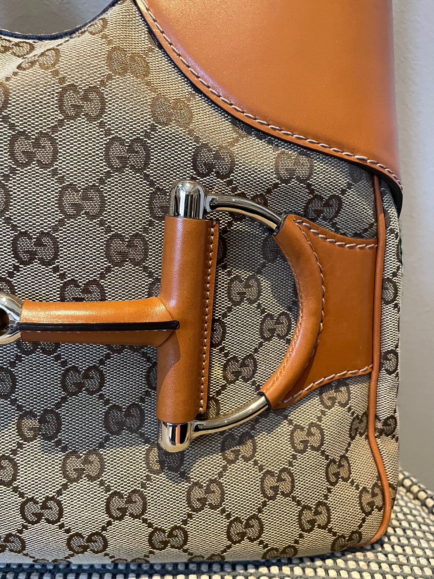 Preloved Gucci GG Heritage Horsebit Hobo Bag