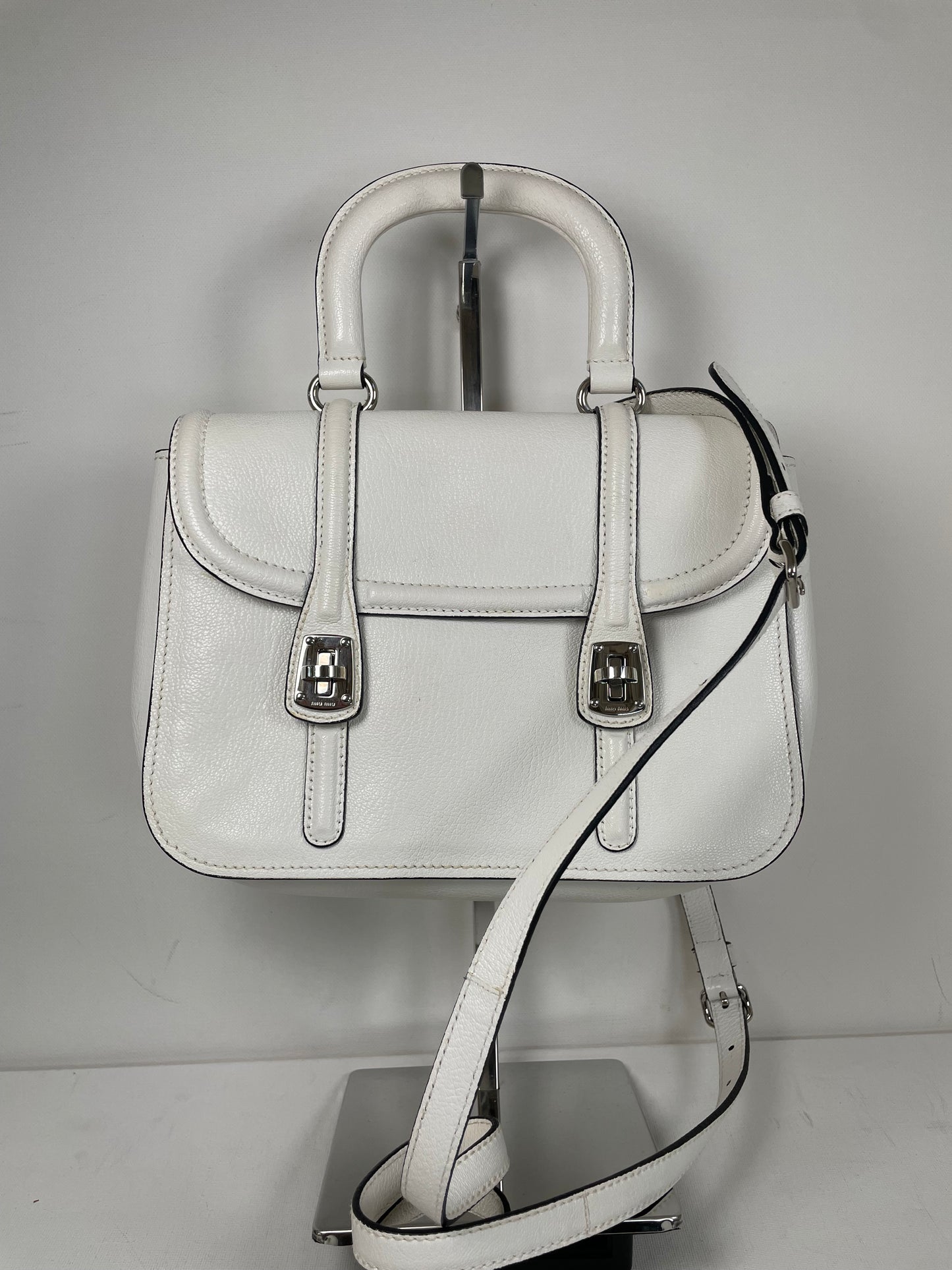 Preloved Miu Miu Double Turn Lock Satchel bag