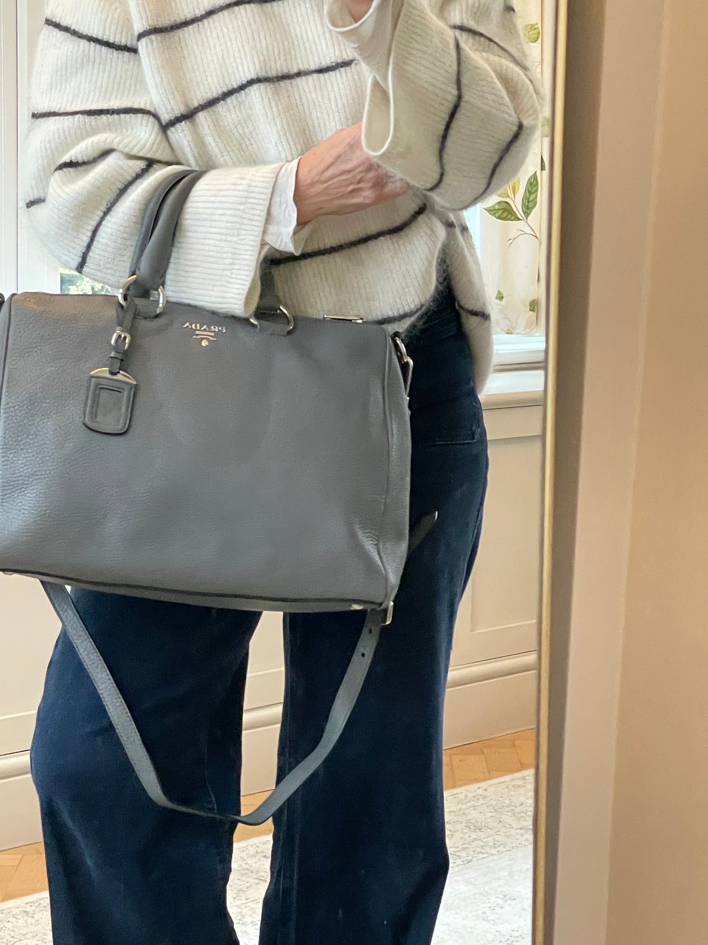 Preloved Prada Vitello Phenix Two Way Tote Bag, Large