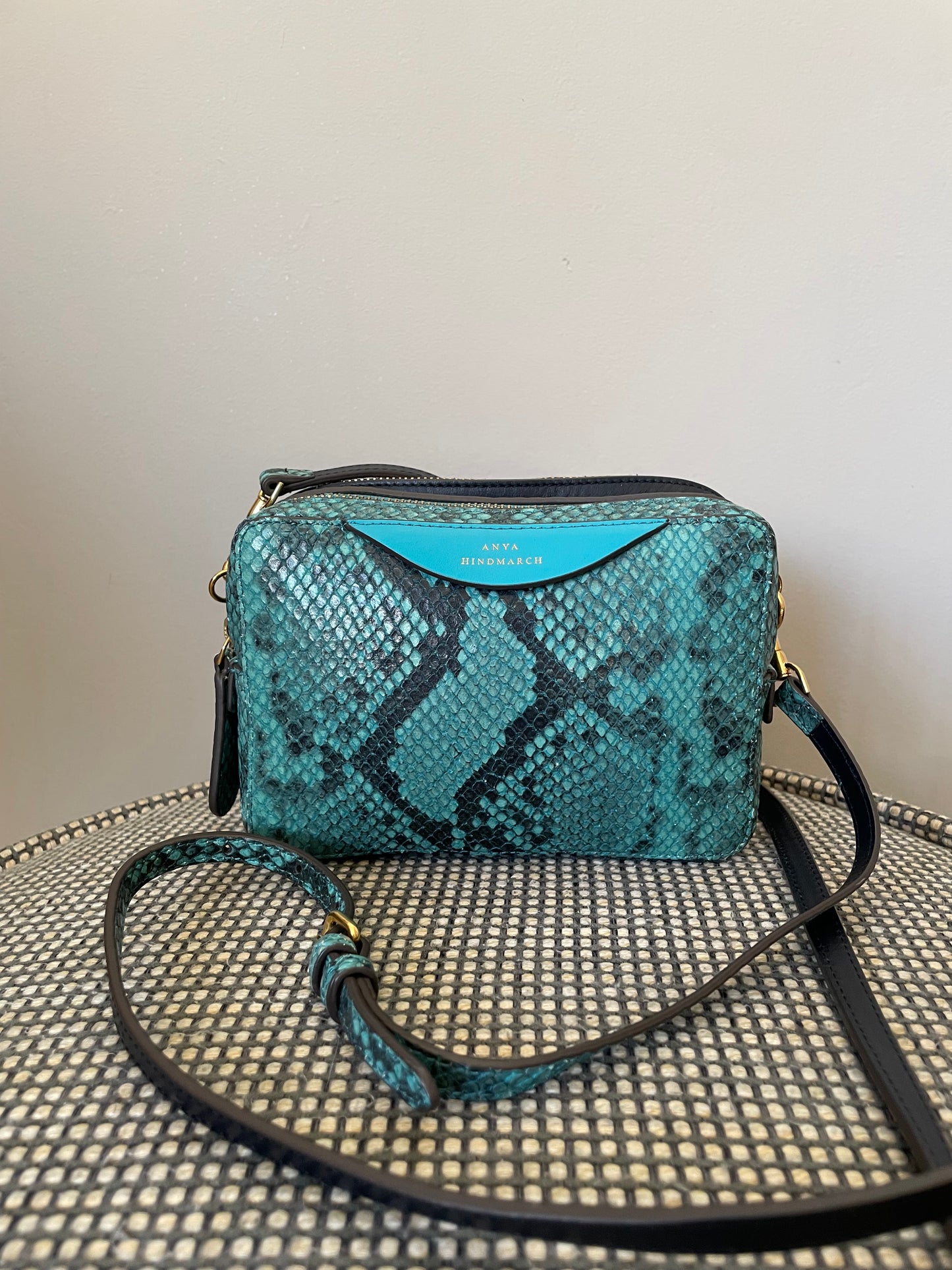 Preloved Anya Hindmarch Double Zip Crossbody Bag