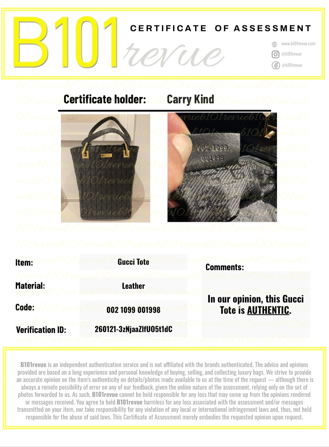 Preloved Gucci Quilted Bucket Top Handle Tote Bag, Small