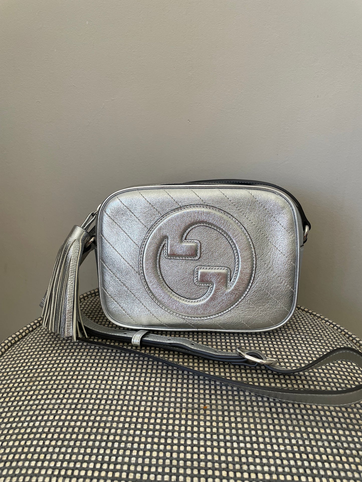 Preloved Gucci Blonde Crossbody Bag, Small