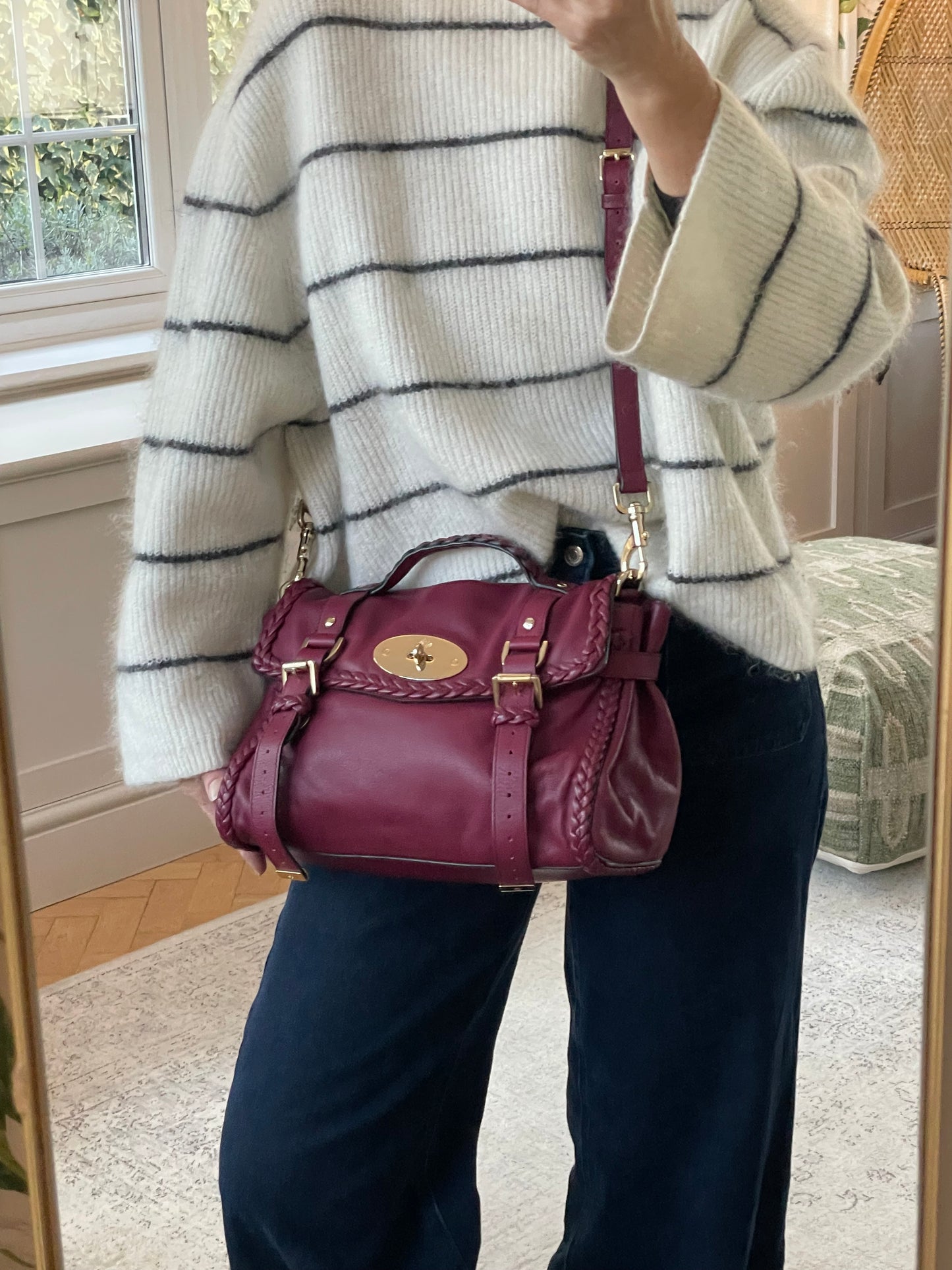 Preloved Mulberry Alexa Satchel Bag, Regular