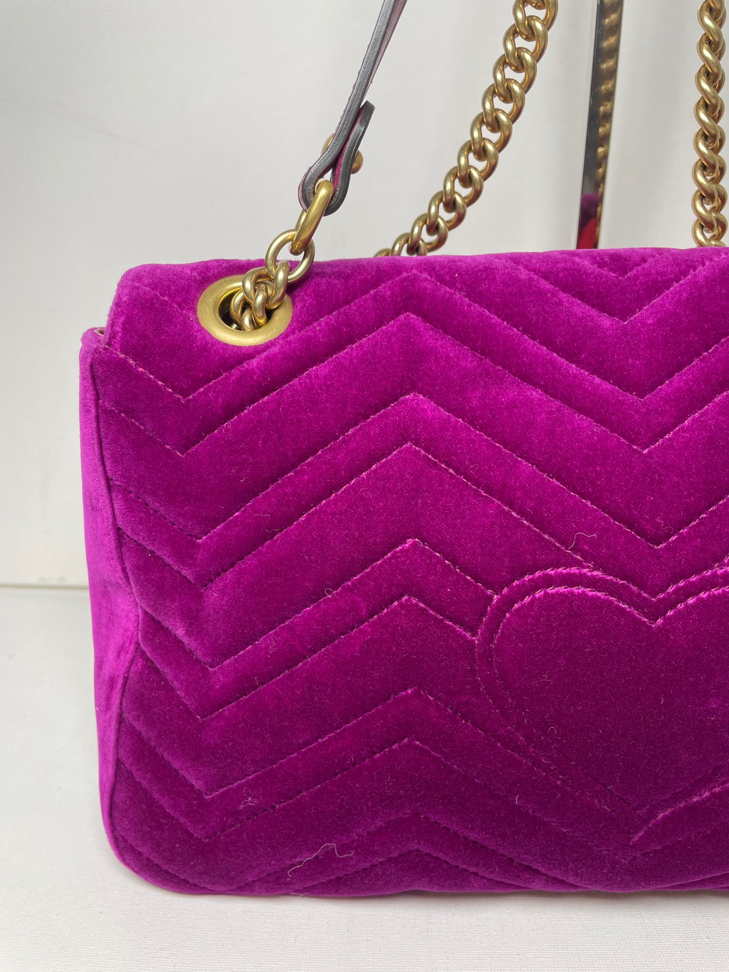 Preloved Gucci  Embroidered ‘LOVED’ Marmont shoulder Bag, Medium