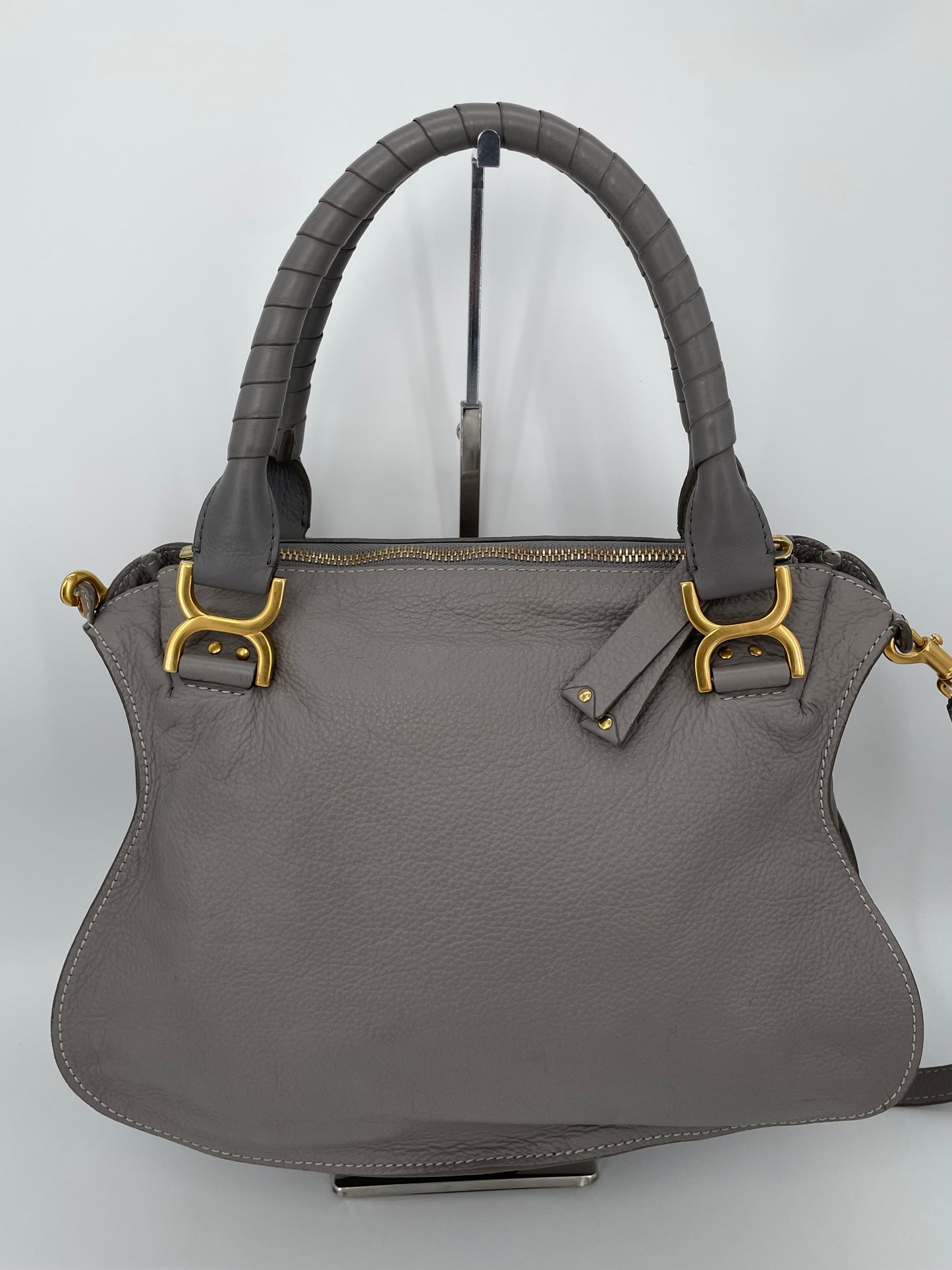 Preloved Chloe Marcie Two Handle Satchel Bag with Long Strap