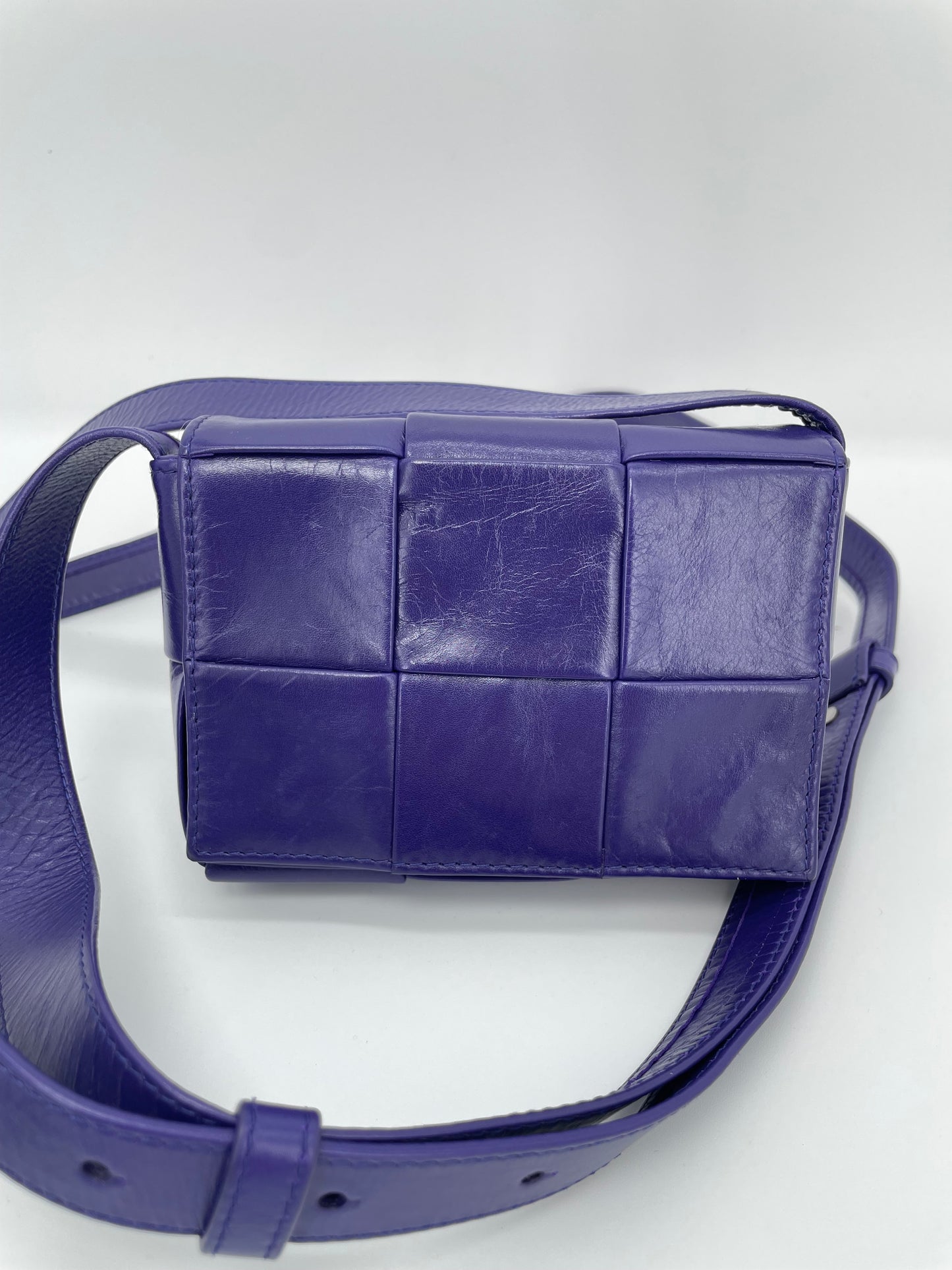 Preloved Bottega Veneta Paper Maxi Intreccio Cassette Crossbody Bag, Mini