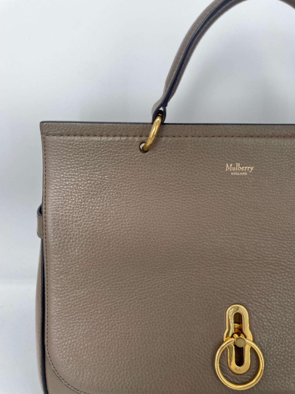 Preloved Mulberry Amberley Top Handle Satchel Bag, Large