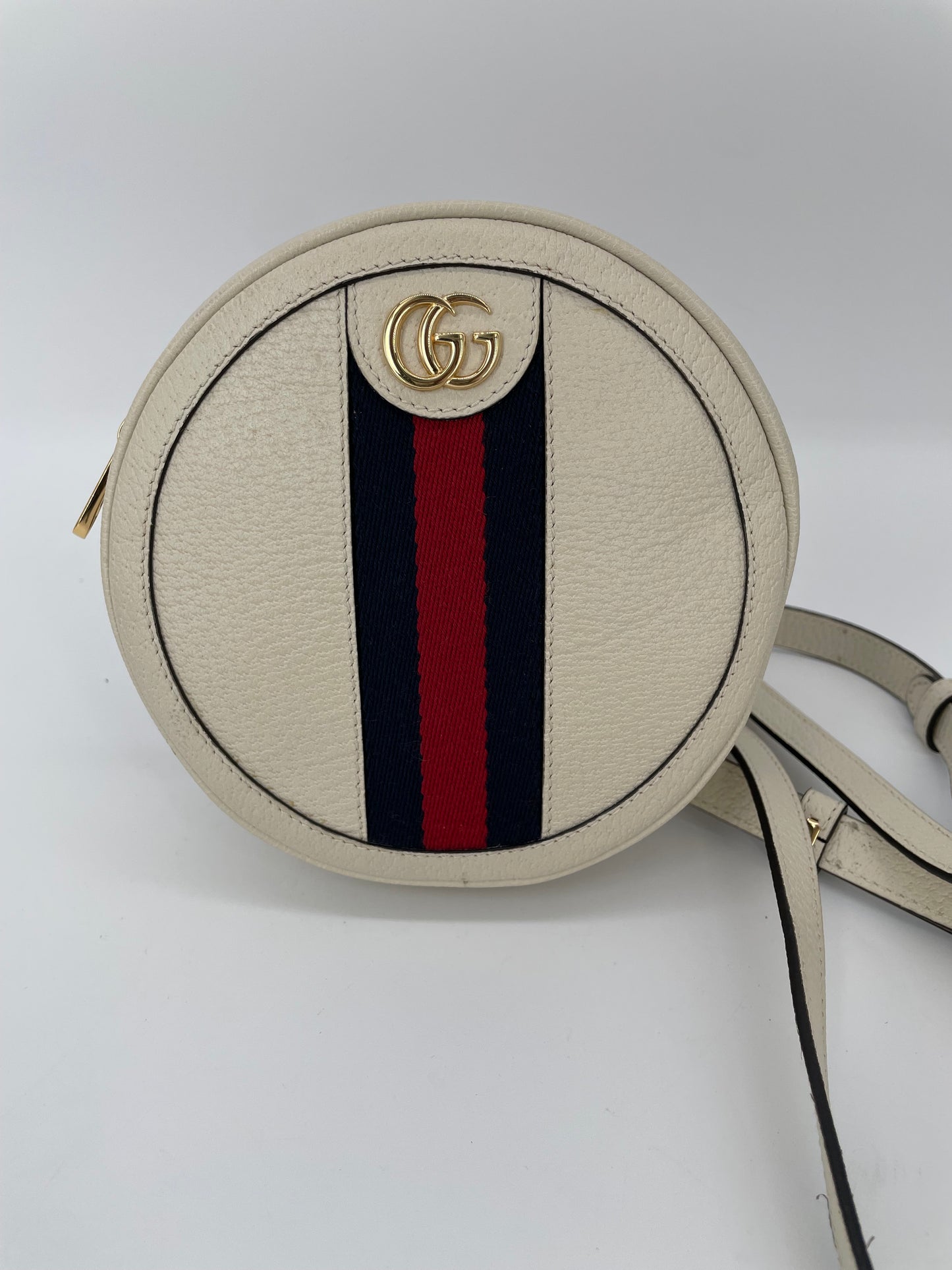 Preloved Gucci Ophidia Vintage Web Circle Backpack Bag, Mini