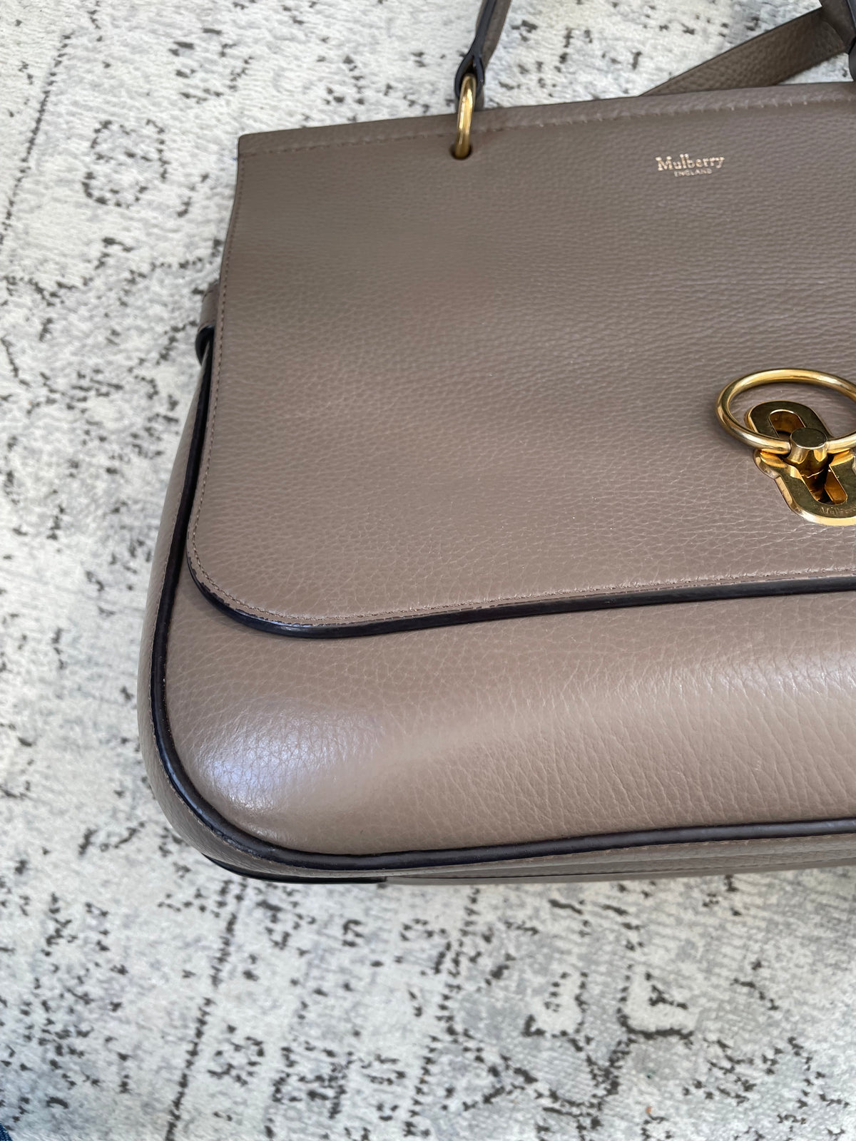 Preloved Mulberry Amberley Top Handle Satchel Bag, Large