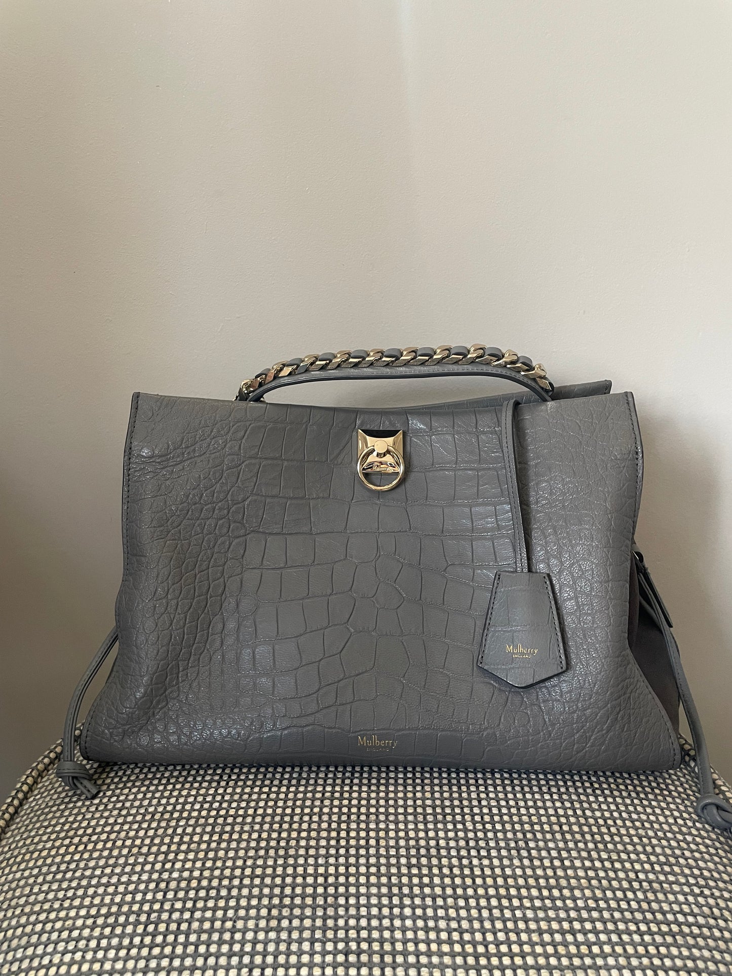 Preloved Mulberry Iris Top Handle Bag, Large