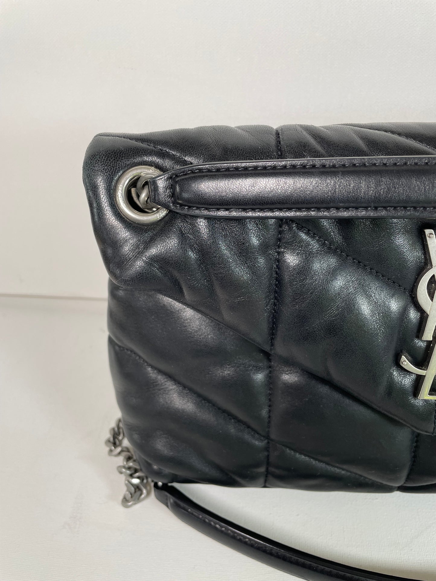 Preloved Saint Laurent Quilted LouLou Puffer Bag, Small