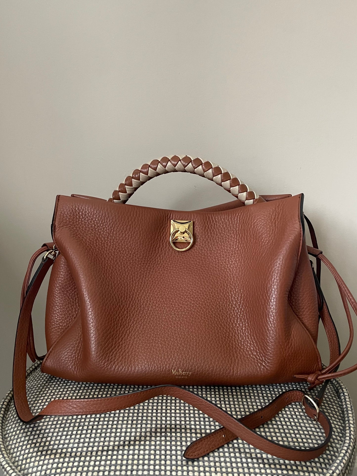 Preloved Mulberry Iris Top Handle Tote Bag, Large