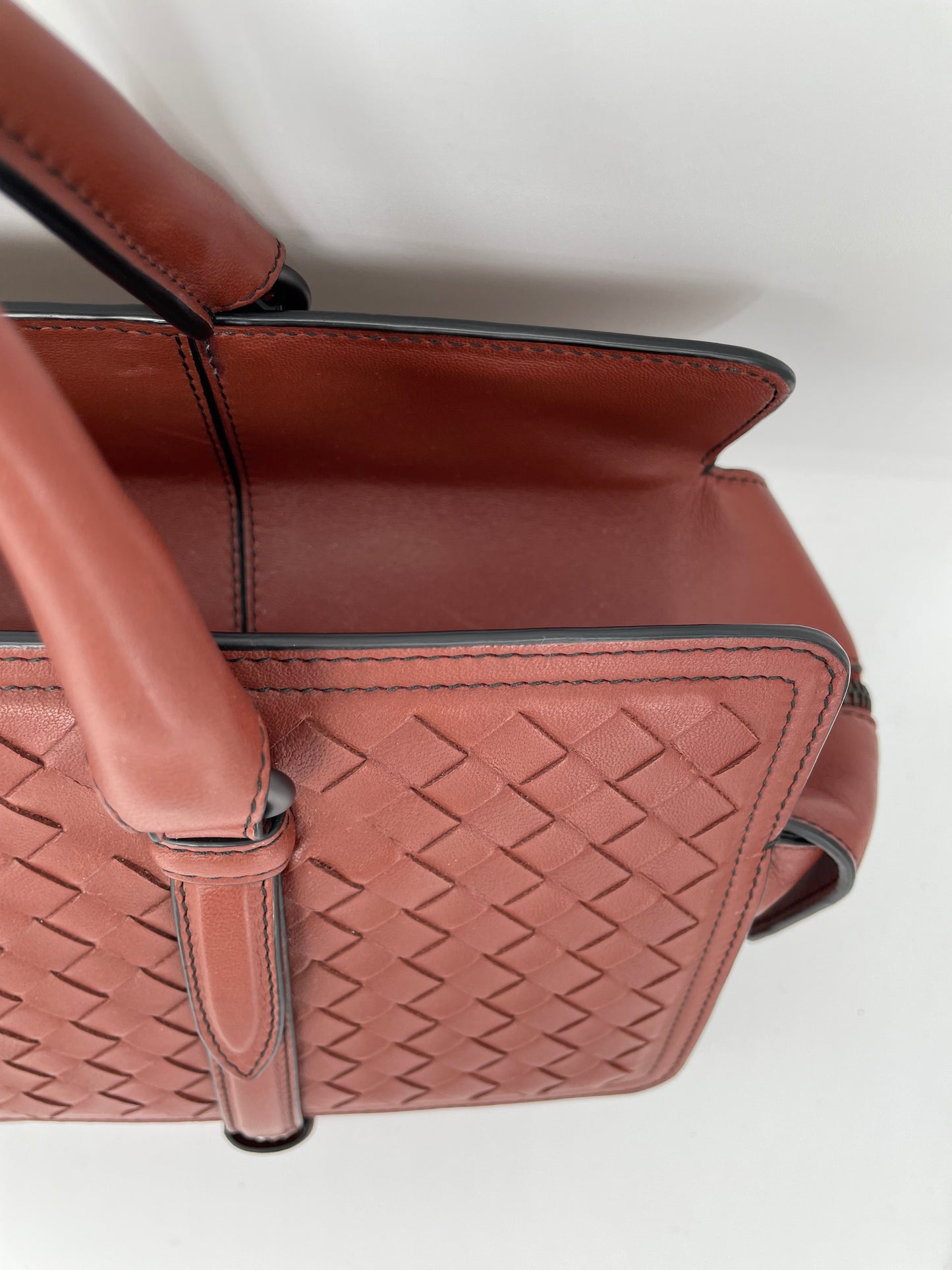 Preloved Bottega Veneta Nappa Intrecciato Monaco Satchel, Medium