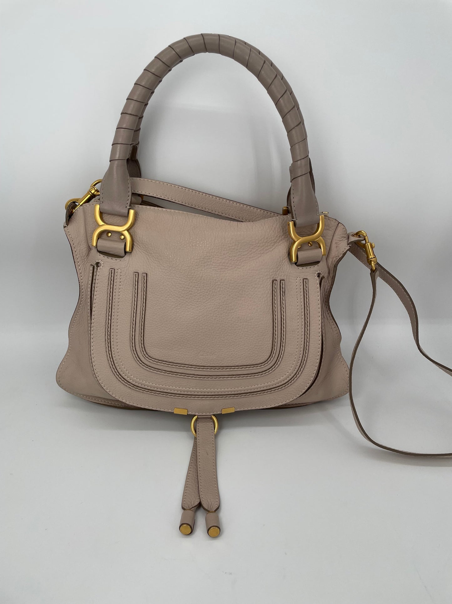 Preloved Chloe Marcie Two Handle Satchel Bag with Long Strap