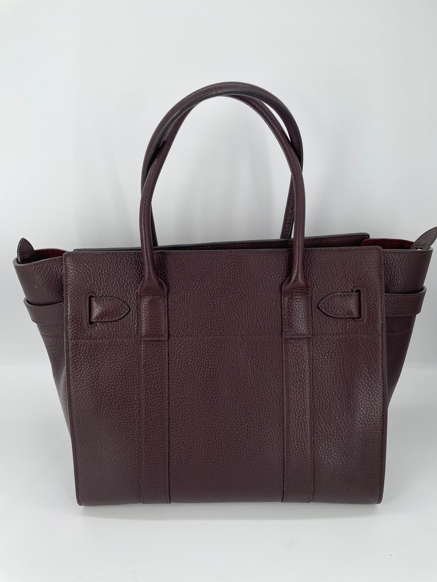 Preloved Mulberry Classic Grain Zipped Bayswater Bag, Large