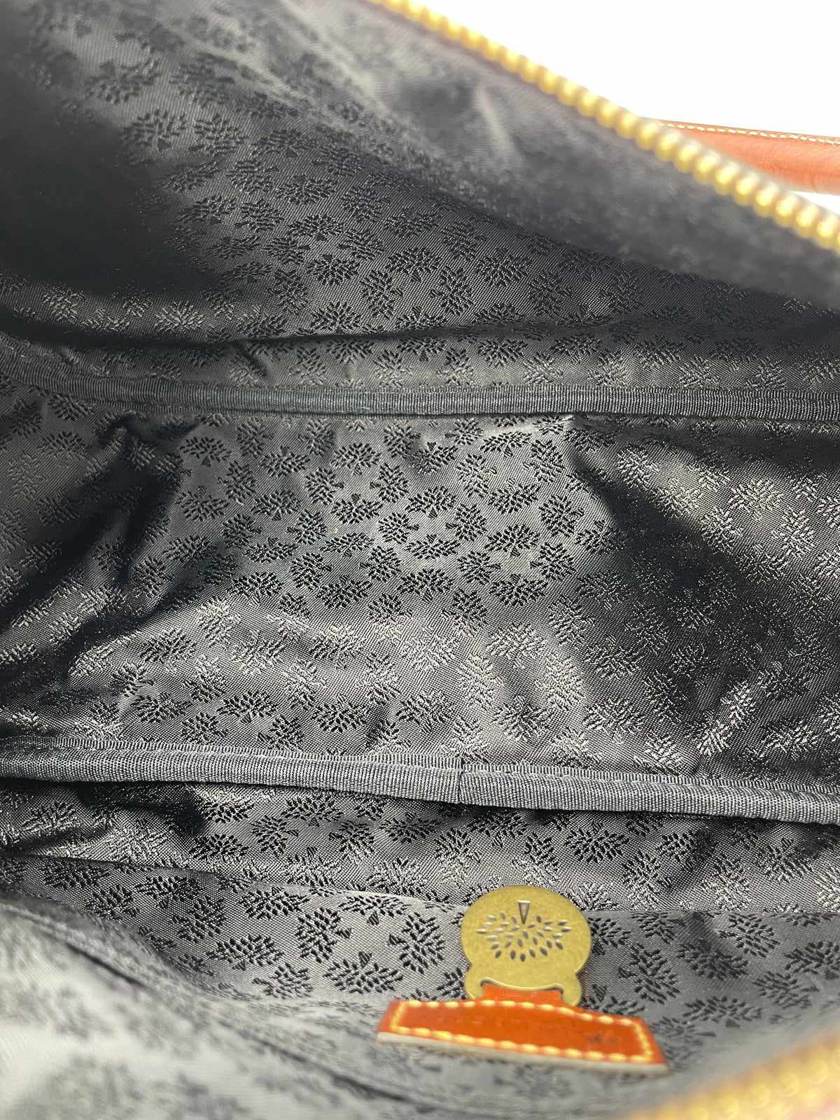 Preloved Mulberry Vintage Scotchgrain Bowling Bag