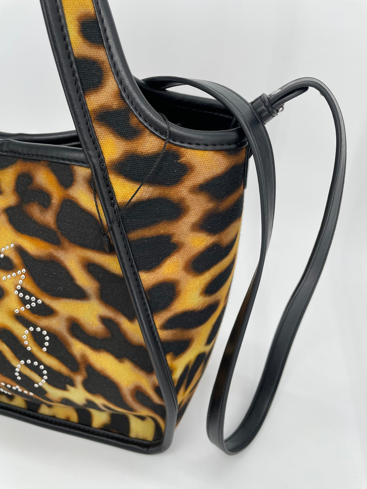 Preloved Stella McCartney Leopard Print Studded Tote Bag