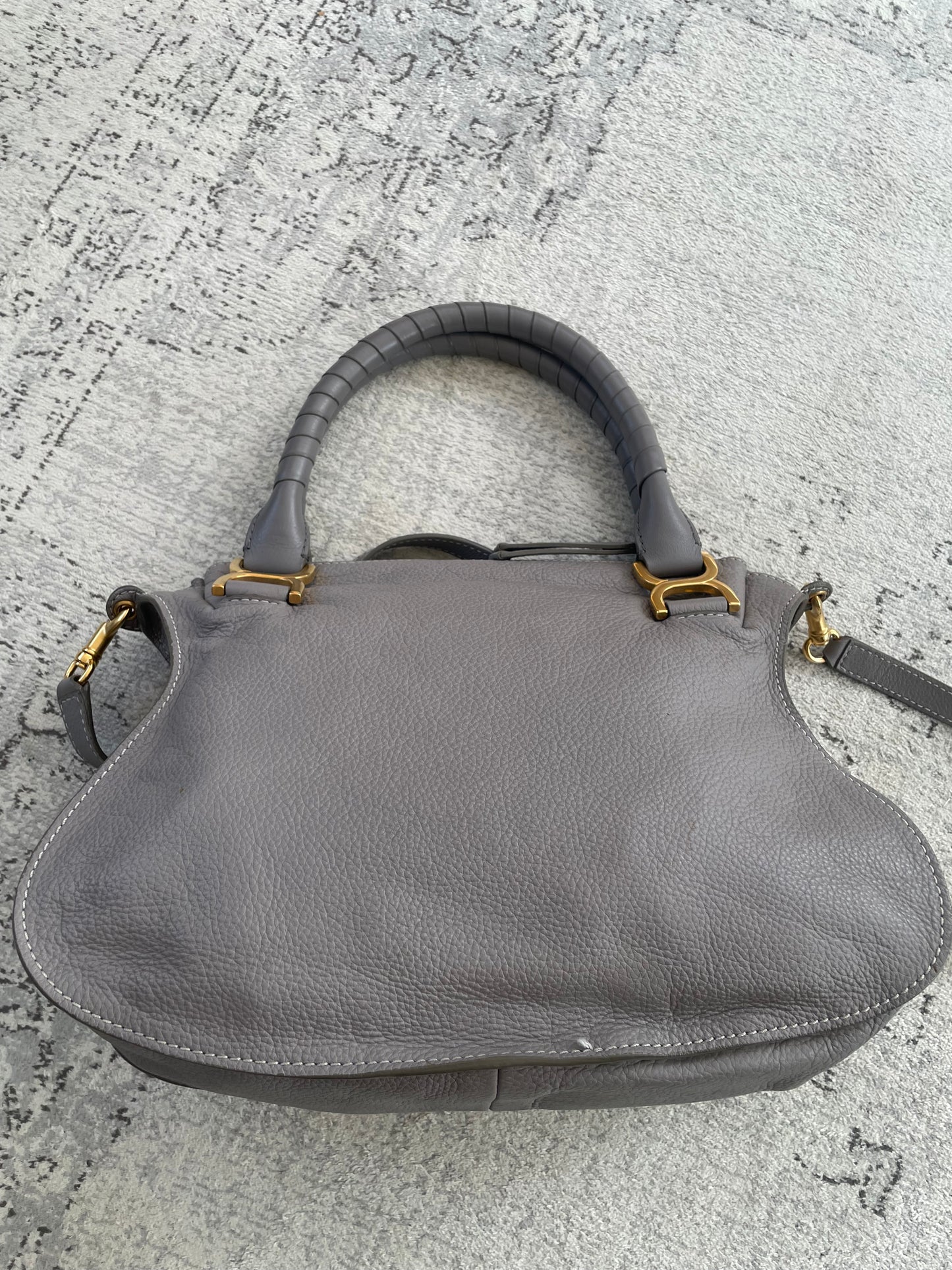 Preloved Chloe Marcie Two Handle Satchel Bag with Long Strap
