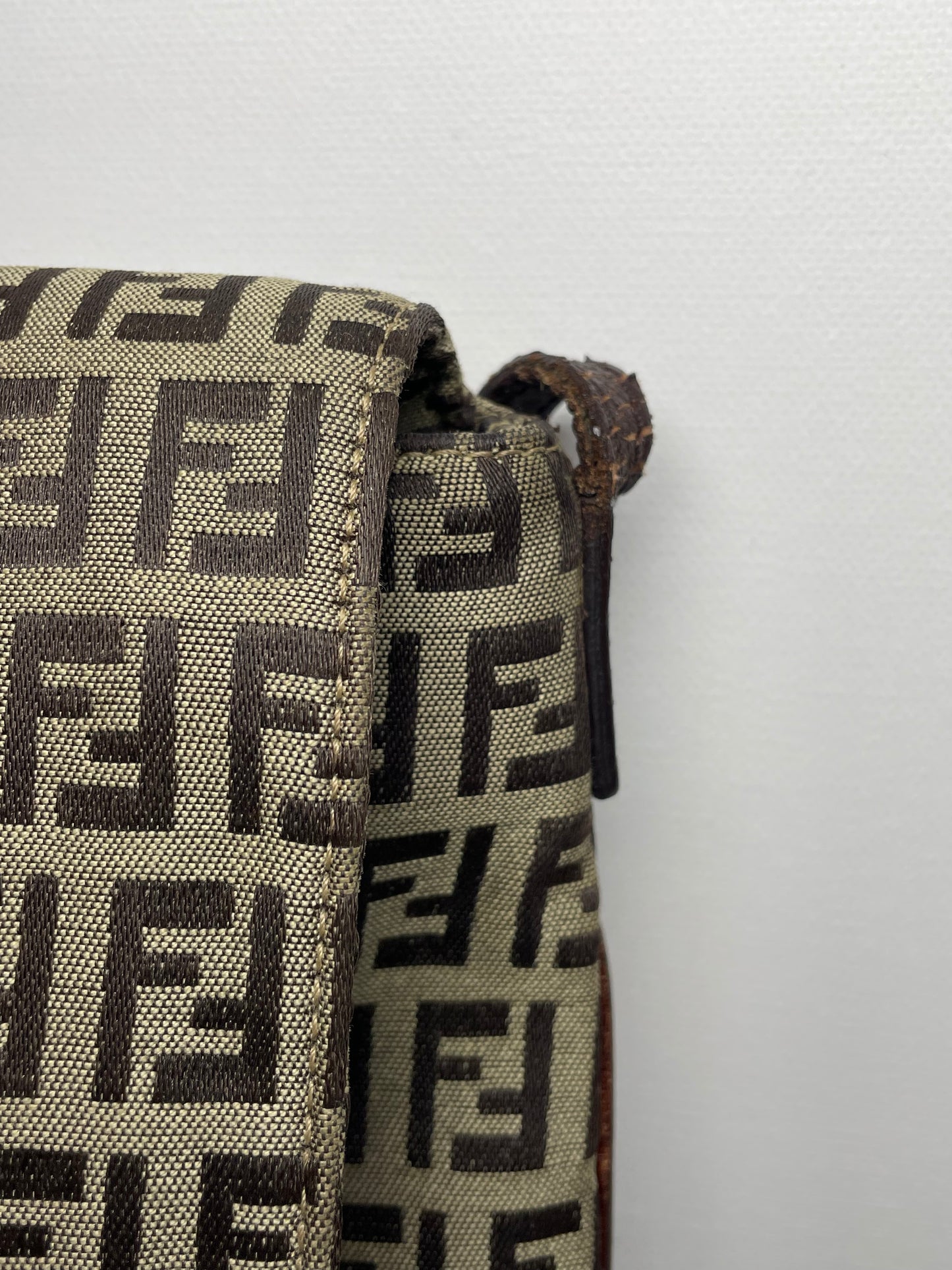 Preloved Fendi Canvas Crossbody Bag