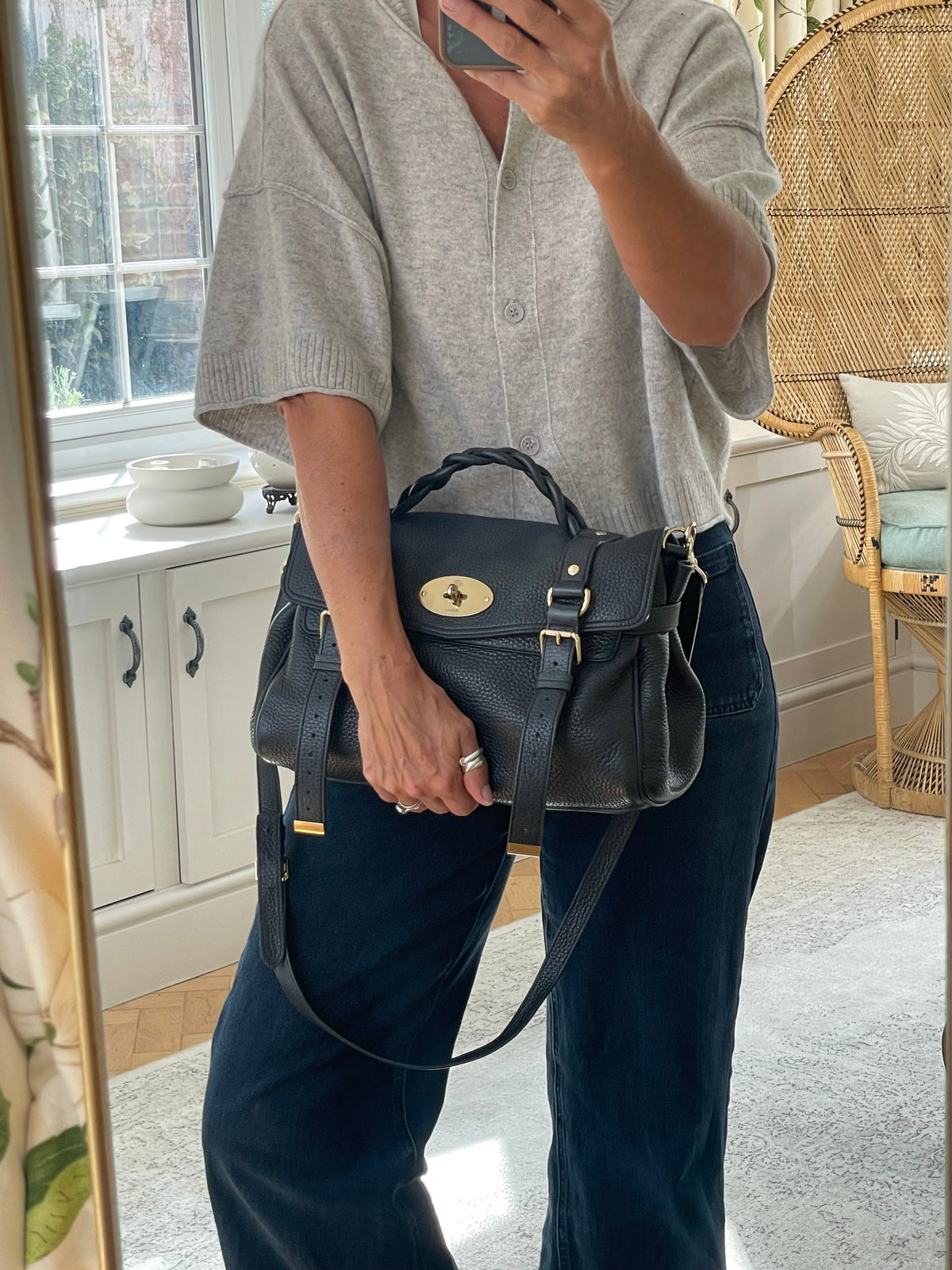 Preloved Mulberry Alexa Satchel Bag, Medium