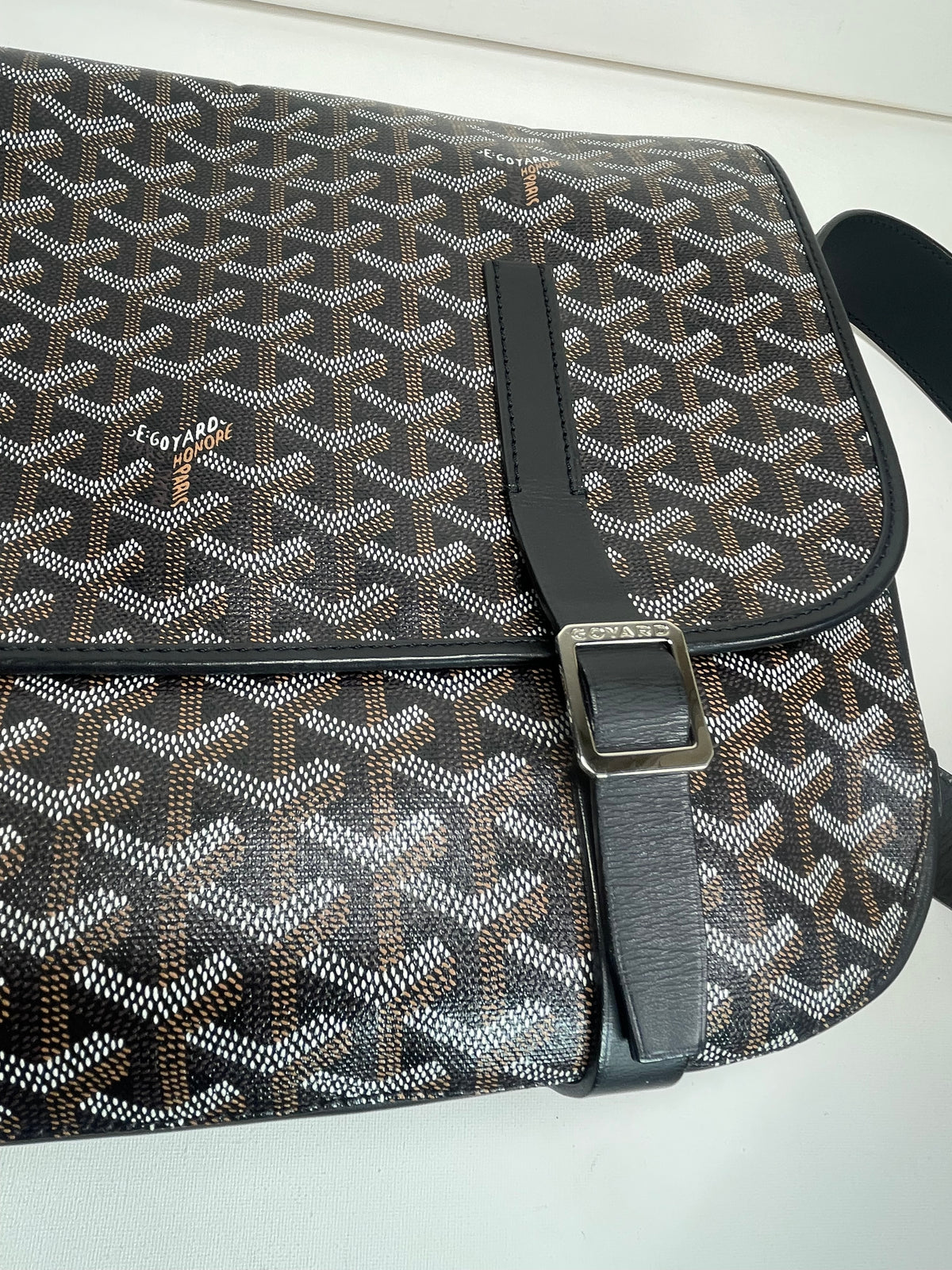 Preloved Goyard Goyardine Belvedere Messenger Bag, GM