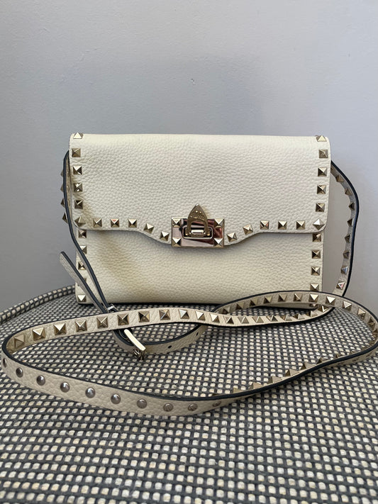 Preloved Valentino Garavani Rockstud Soft Shoulder Bag, Medium