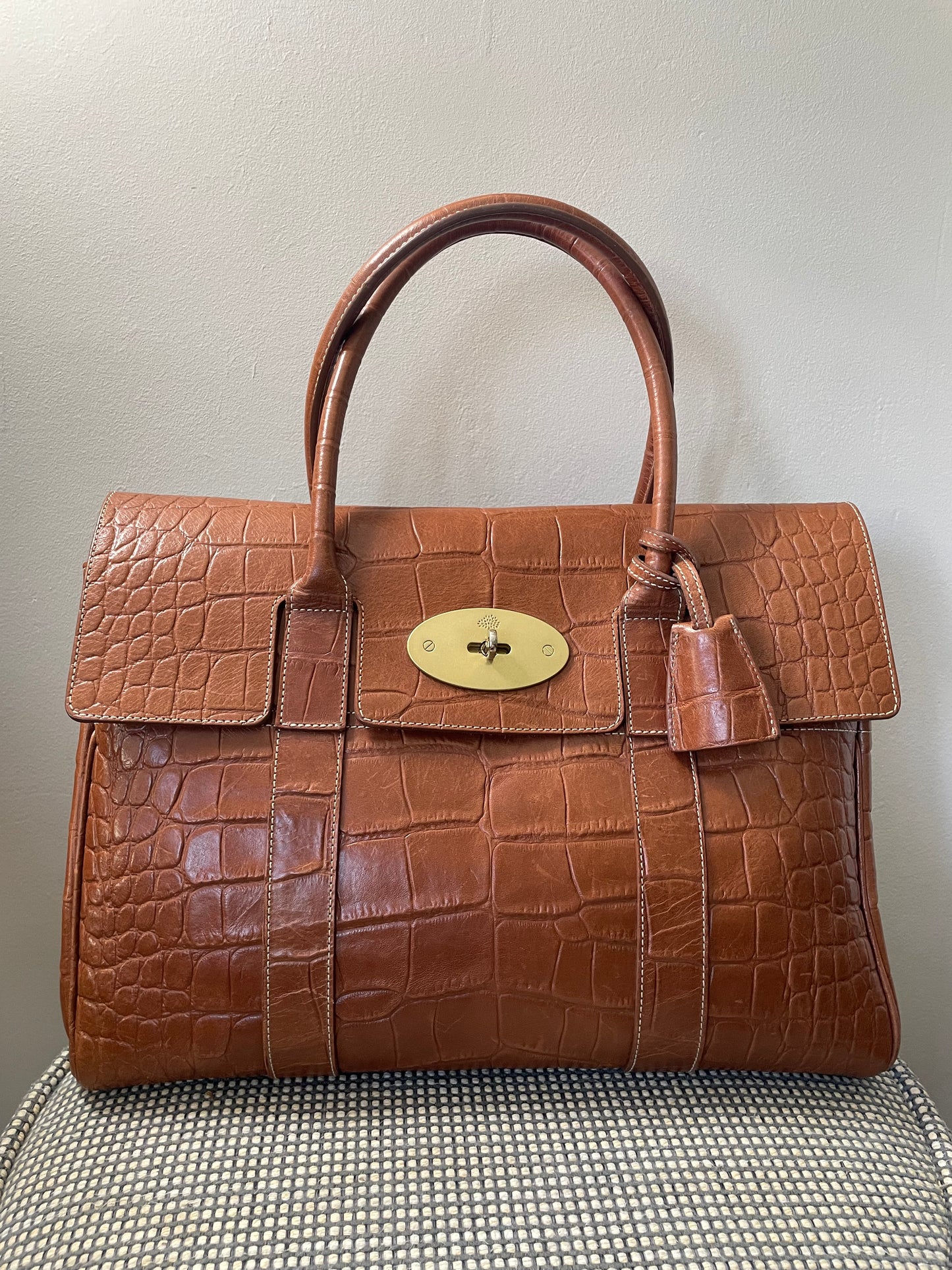 Preloved Mulberry Classic Heritage Bayswater Tote Bag, Large