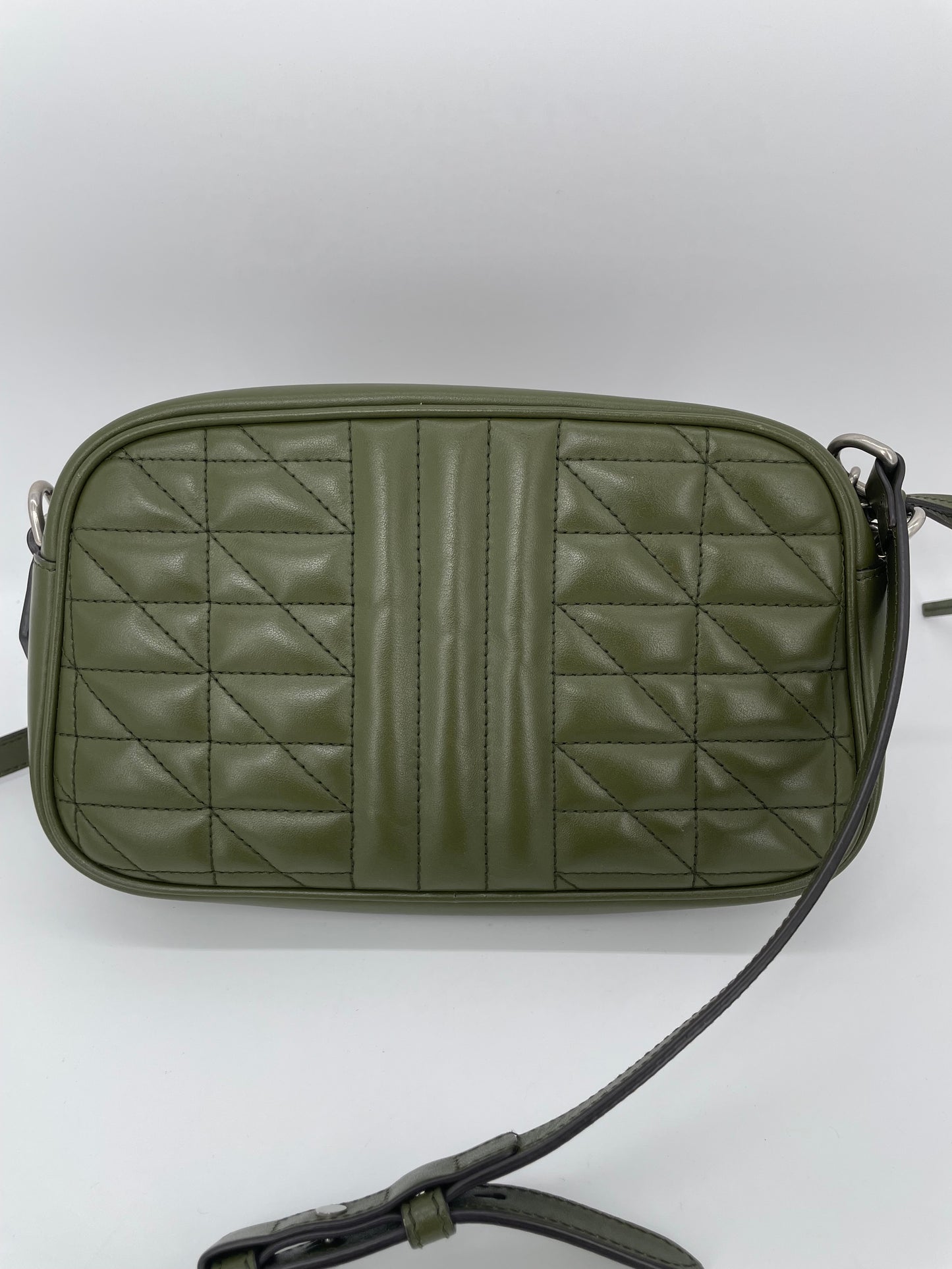 Preloved Gucci Quilted Leather Geometric Marmont Crossbody Bag, Small