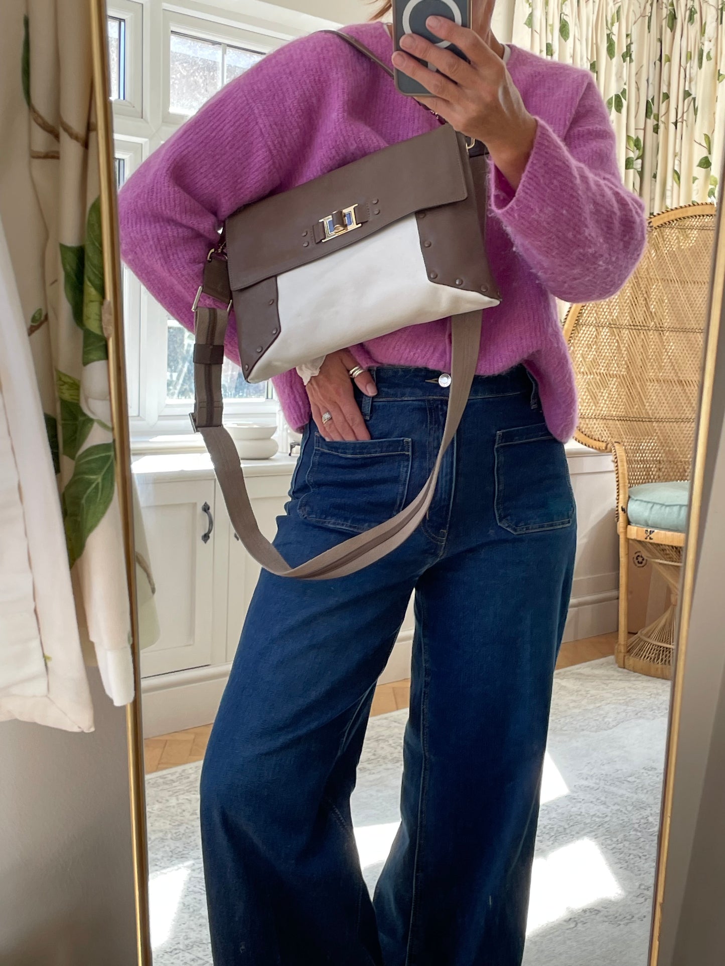 Preloved Anya Hindmarch Envelope, Three Way Bag