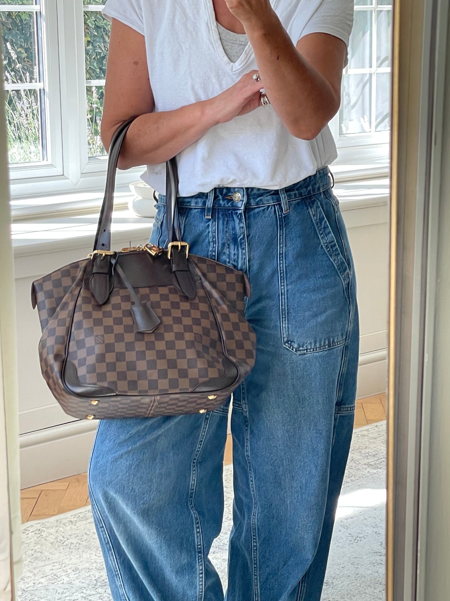 Preloved Louis Vuitton Damier Ebene Verona Shoulder Bag