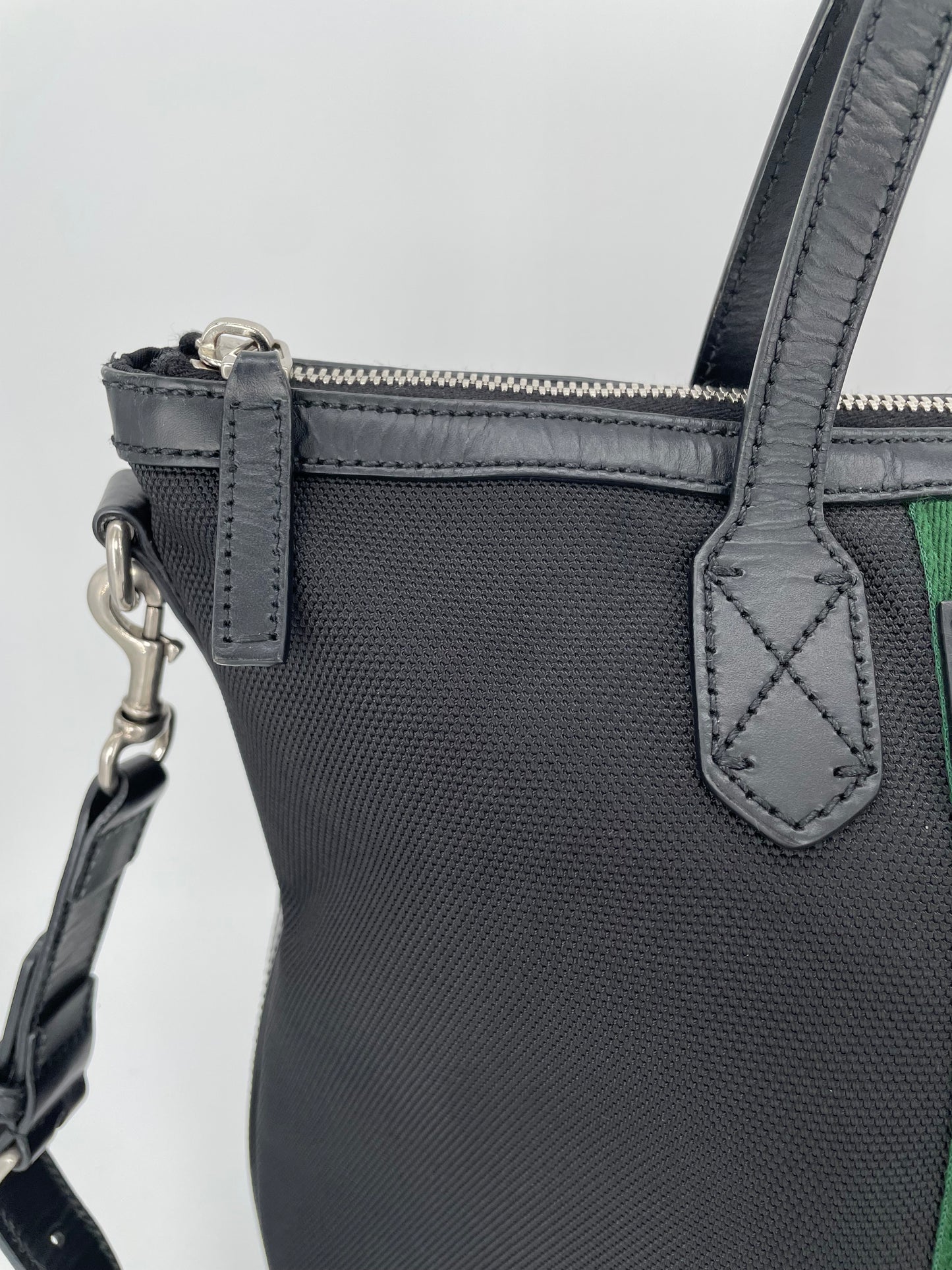 Preloved Gucci Techno Canvas Web Top Handle Messenger Shoulder Bag