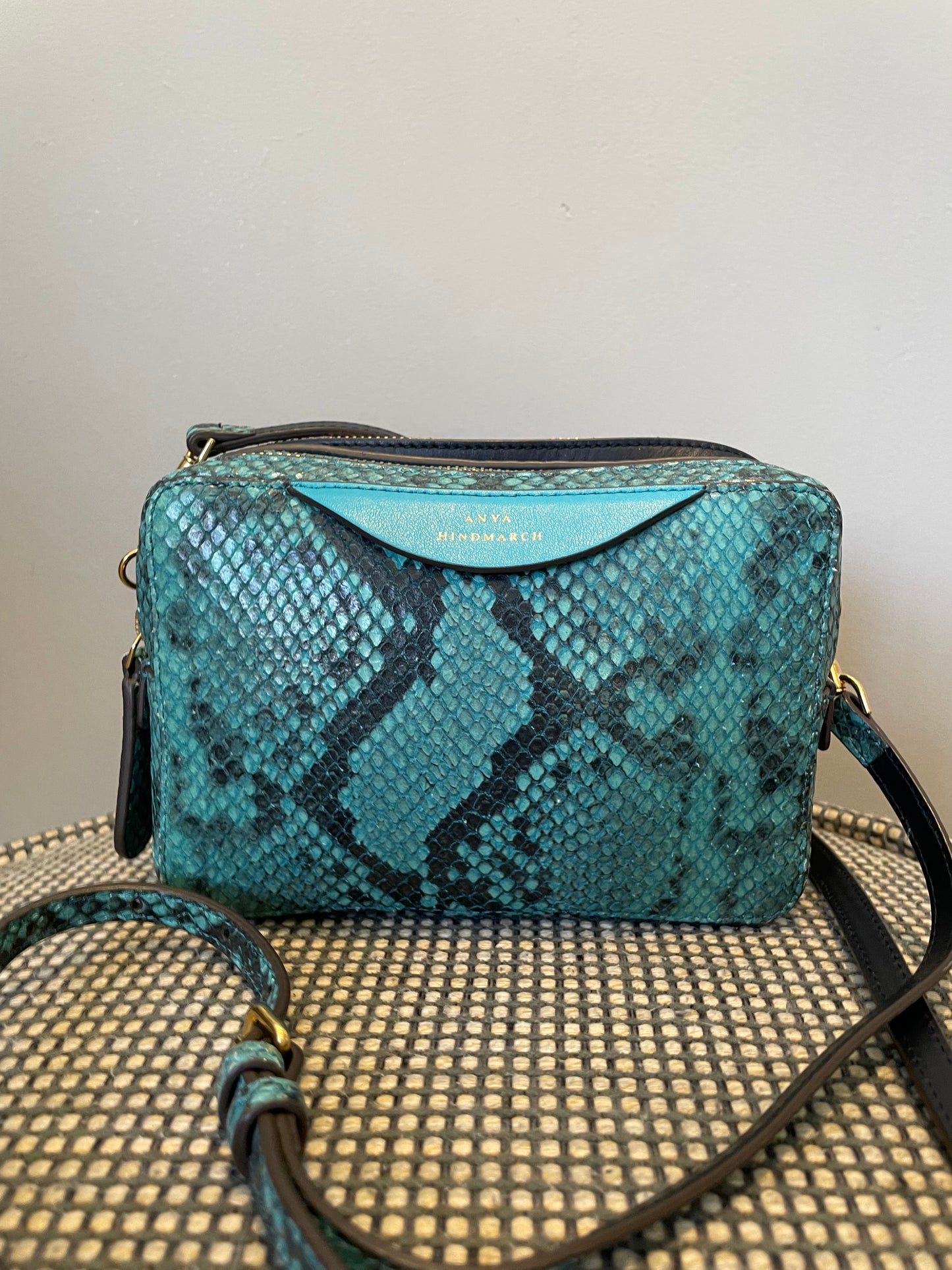 Preloved Anya Hindmarch Double Zip Crossbody Bag