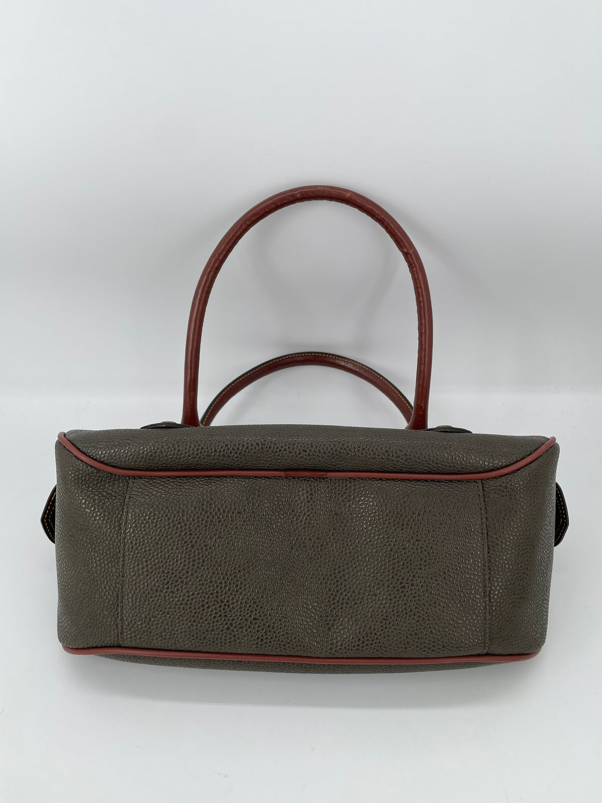 Preloved Mulberry Vintage Scotchgrain Bowling Bag