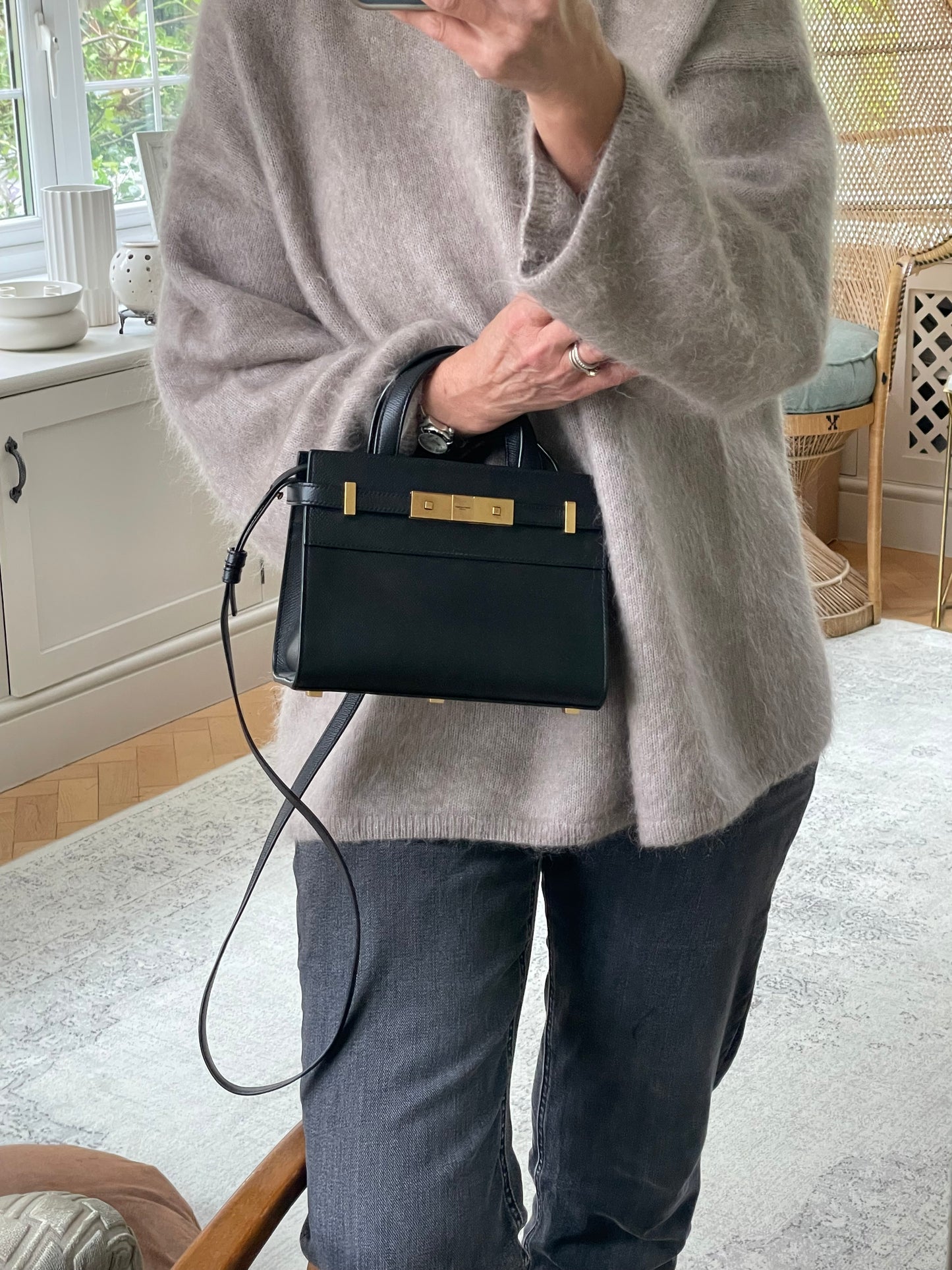 Preloved Saint Laurent Manhattan Tote Bag, Nano