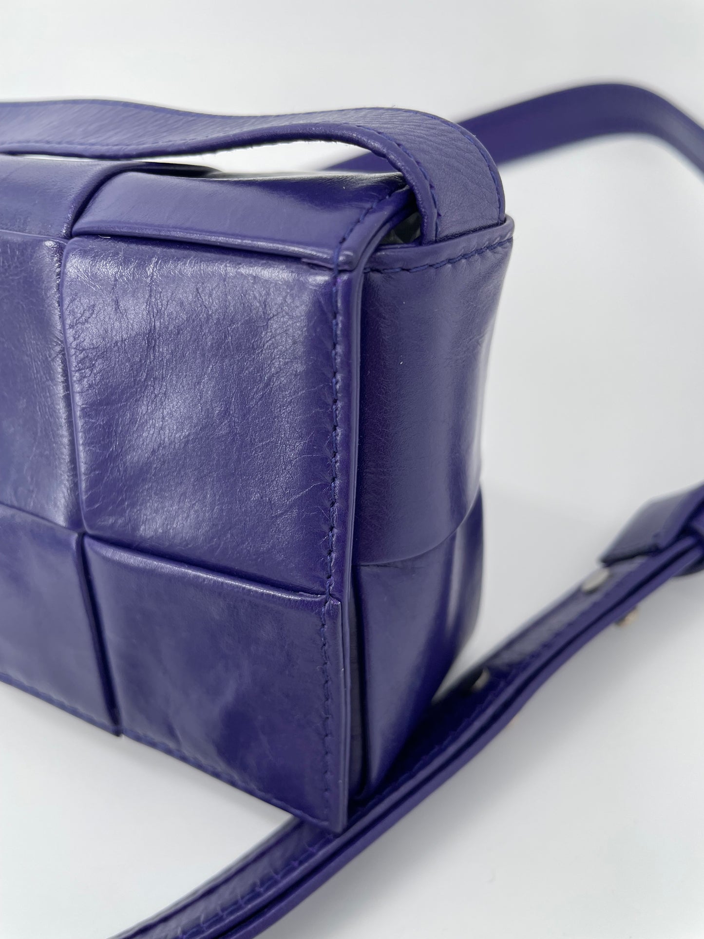 Preloved Bottega Veneta Paper Maxi Intreccio Cassette Crossbody Bag, Mini