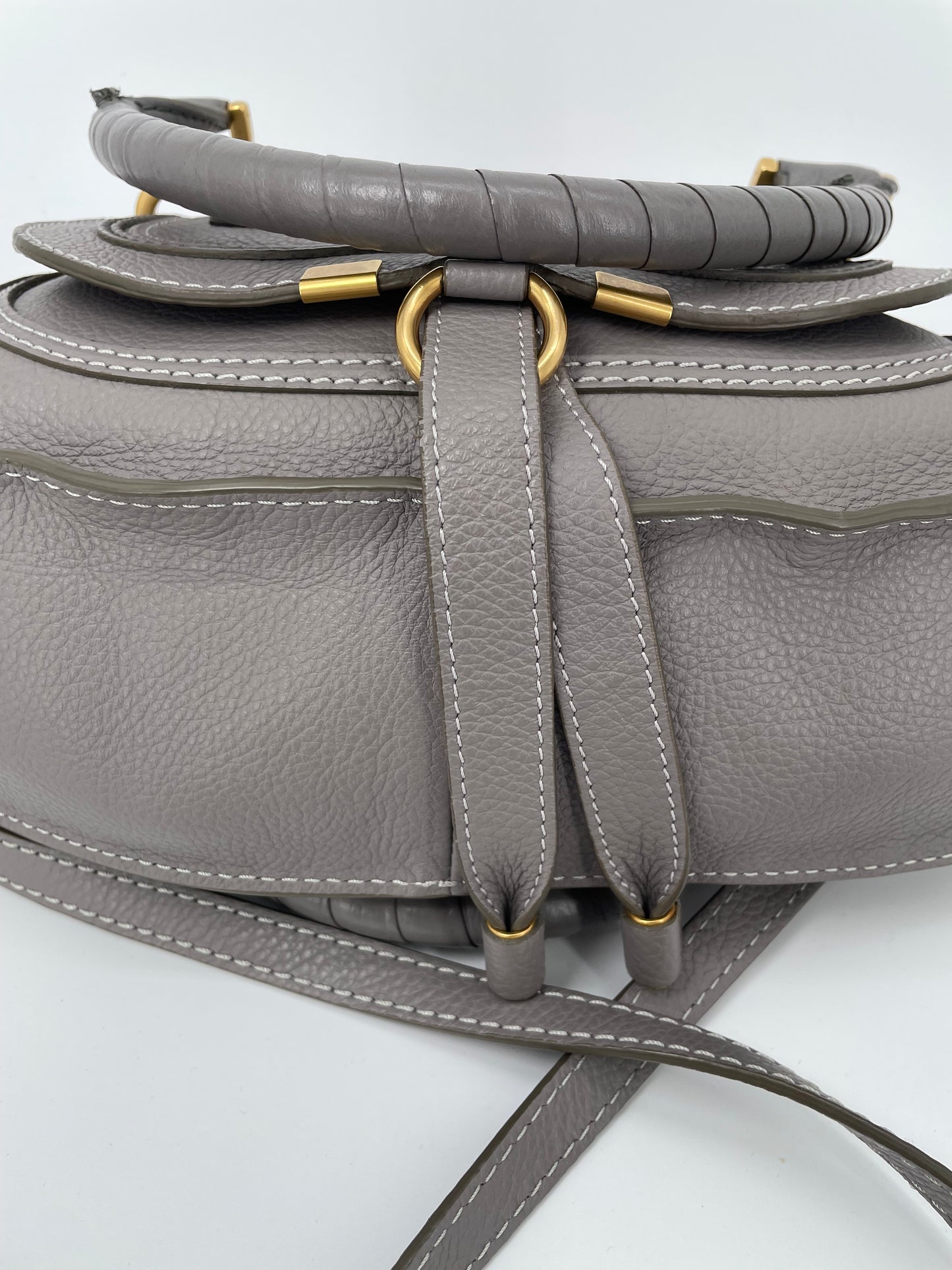 Preloved Chloe Marcie Satchel Bag with Long Strap, Small