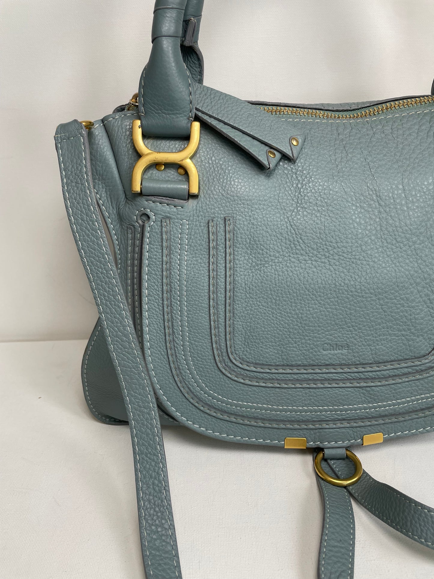 Preloved Chloe Marcie Satchel Bag with long strap, Medium