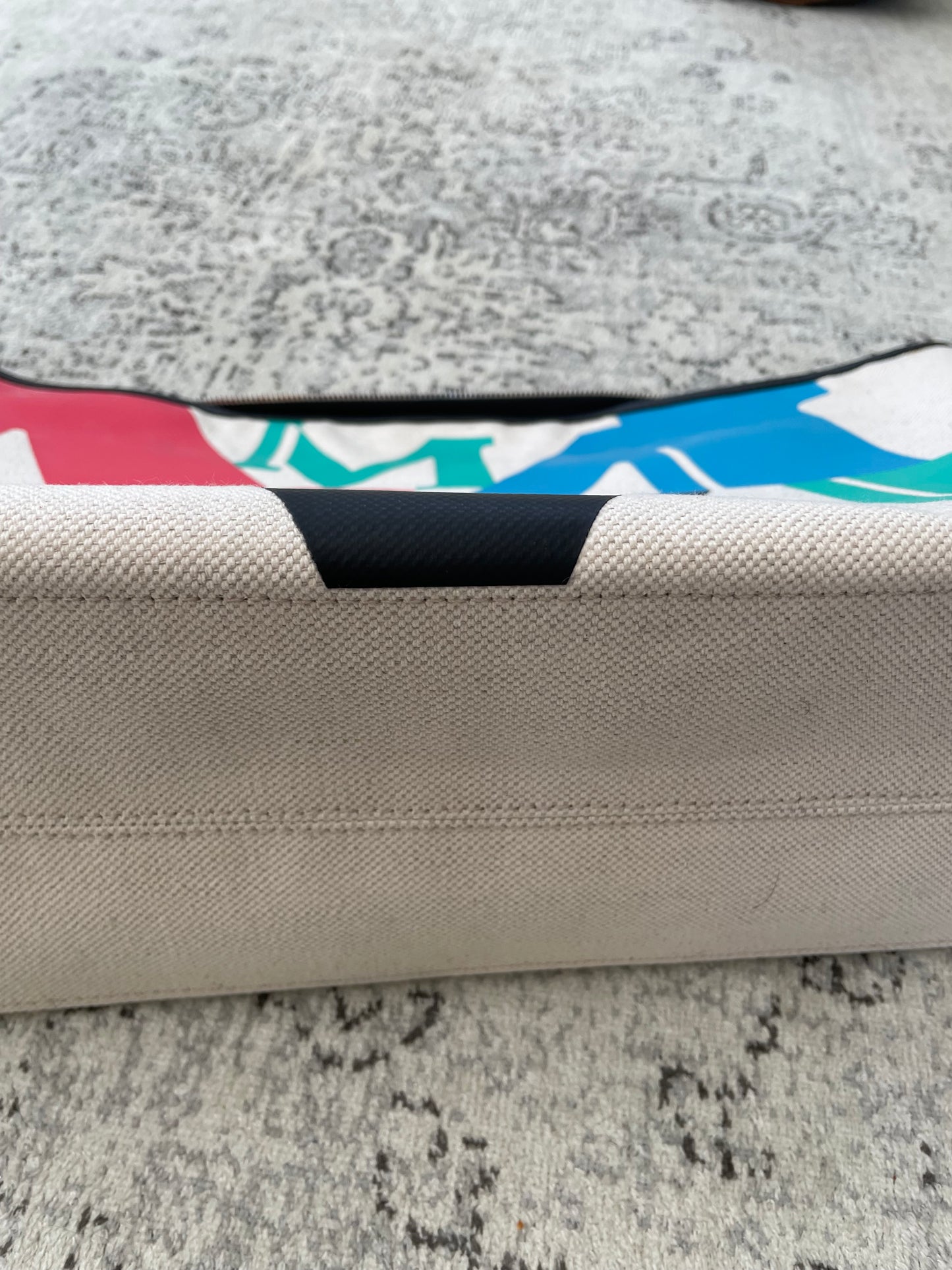 Preloved MCM Glitch Logo Shopping Tote, Large
