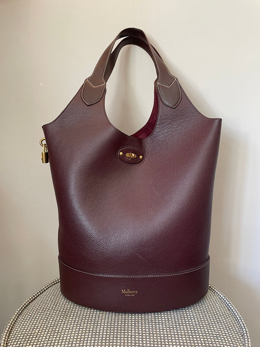Preloved Mulberry Lily Tote Bucket Bag, Large