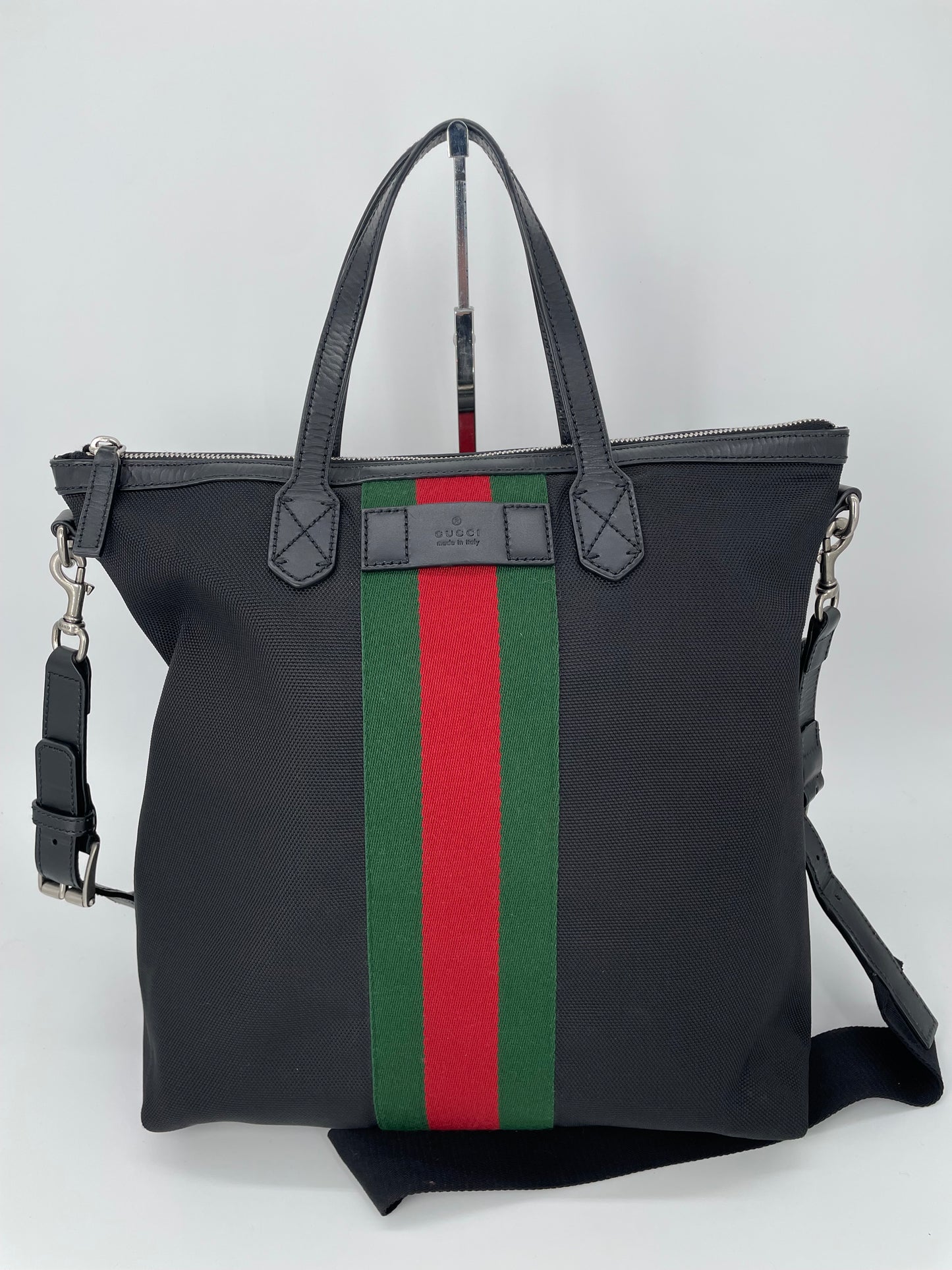 Preloved Gucci Techno Canvas Web Top Handle Messenger Shoulder Bag